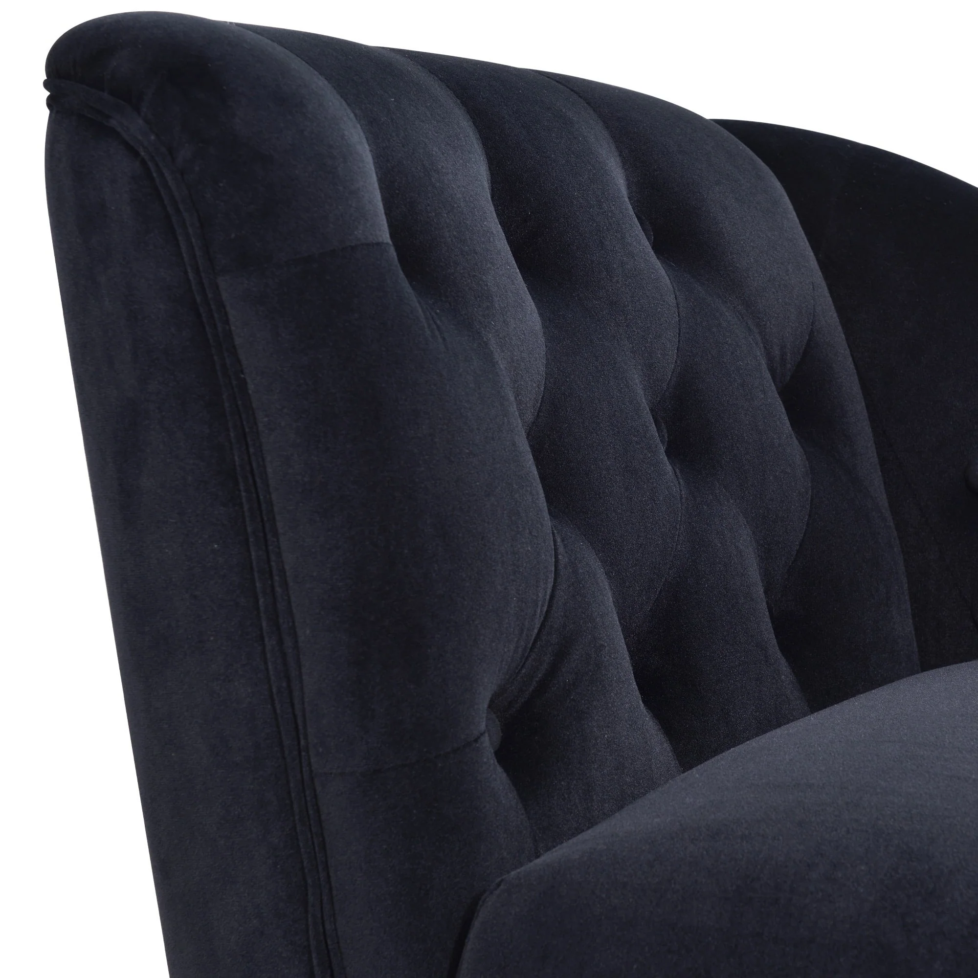 58" Velvet Chaise Lounge with Nailhead Trim and Solid Wood Legs - Image 18