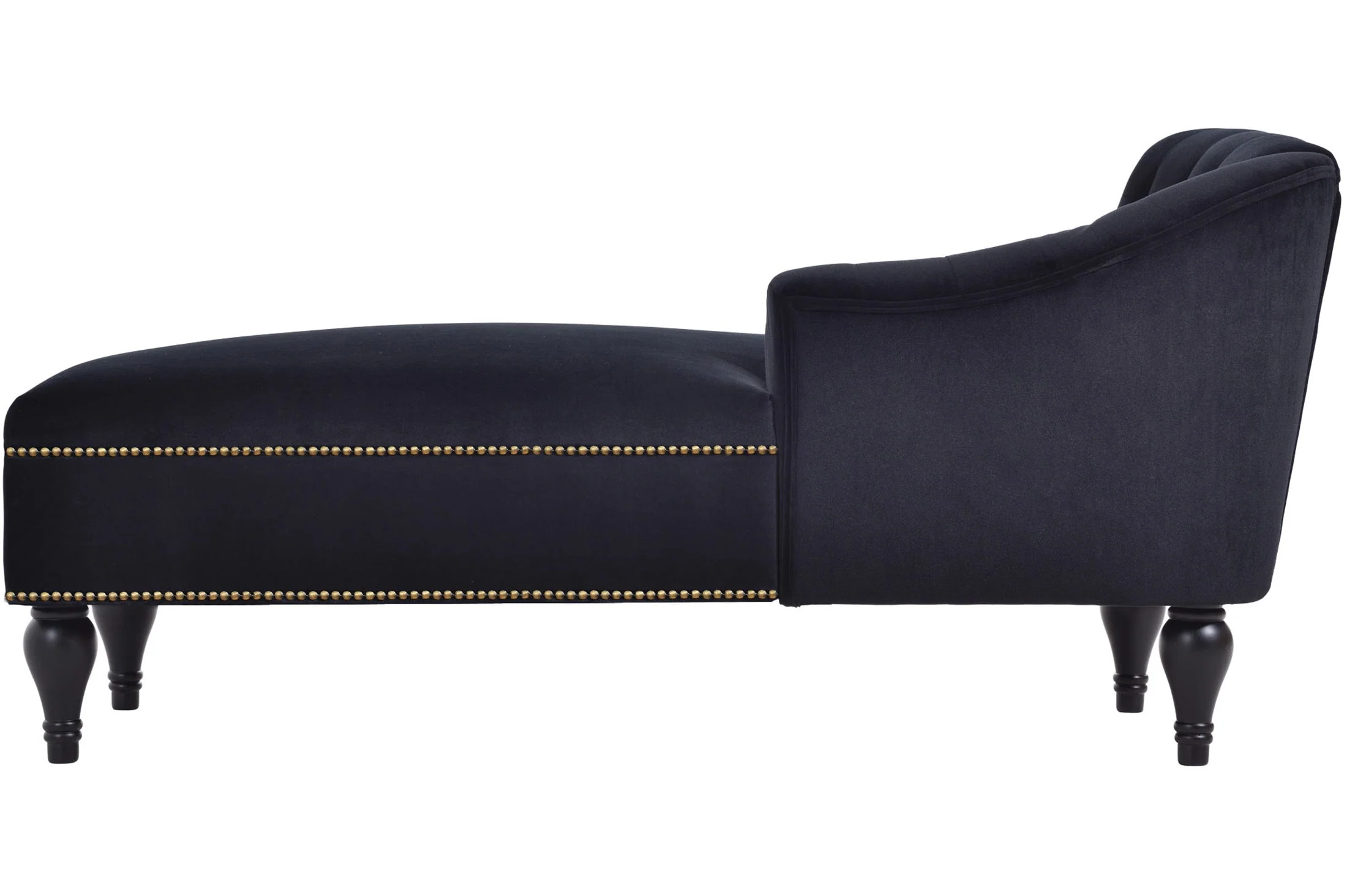 58" Velvet Chaise Lounge with Nailhead Trim and Solid Wood Legs - Image 41