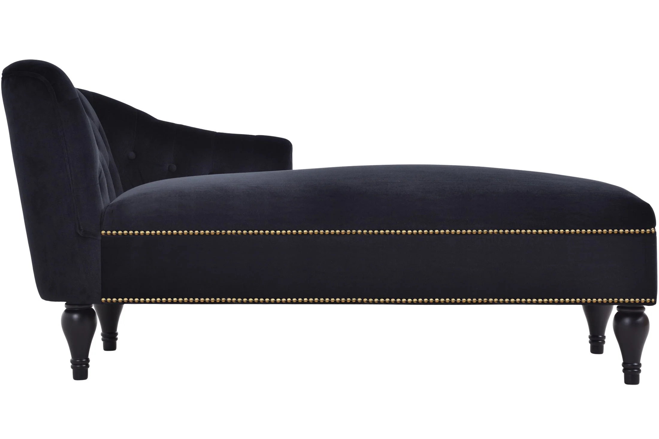 58" Velvet Chaise Lounge with Nailhead Trim and Solid Wood Legs - Image 47