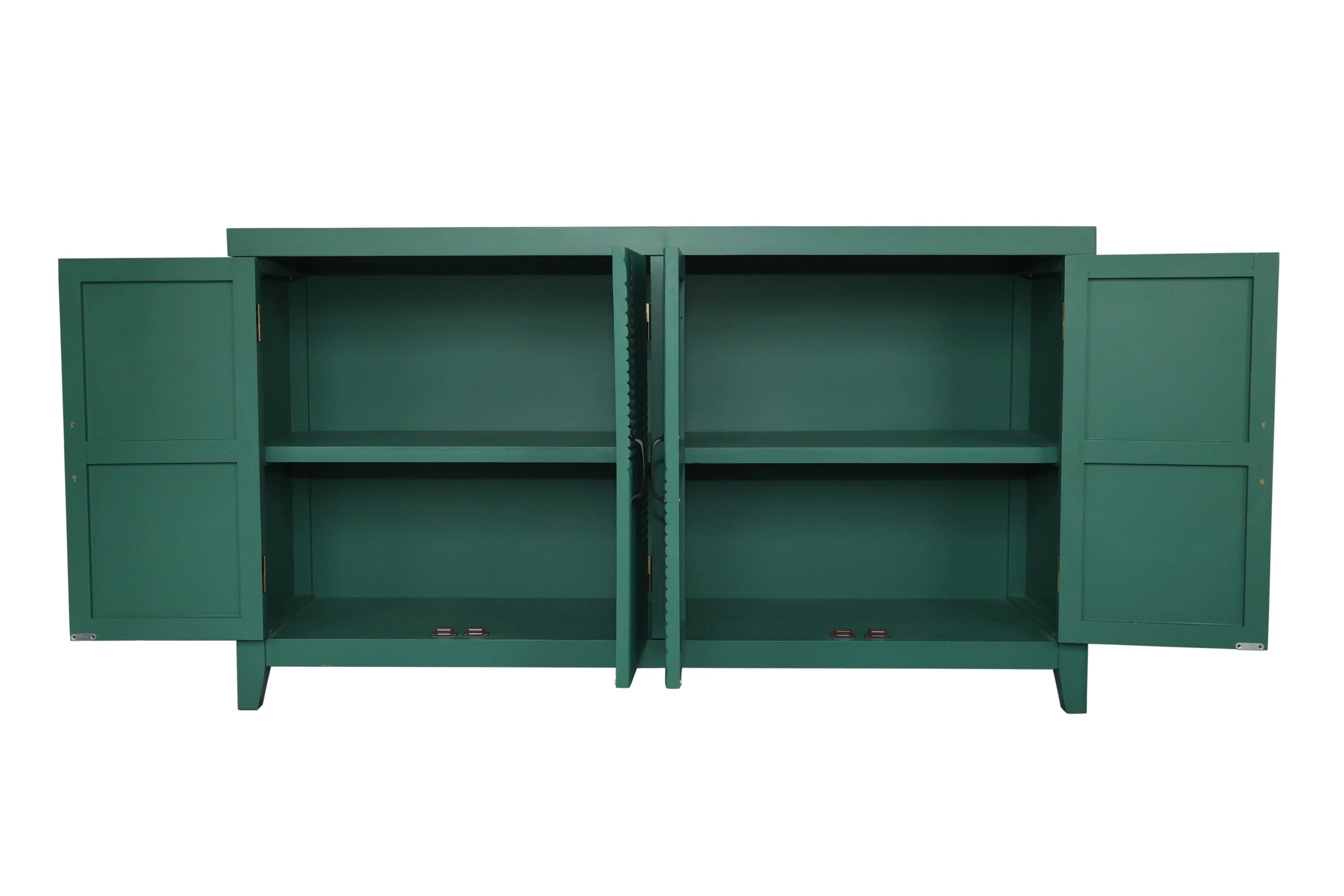 59in Green Accent Cabinet with 4 Doors Mid Century Modern Buffet - Image 10