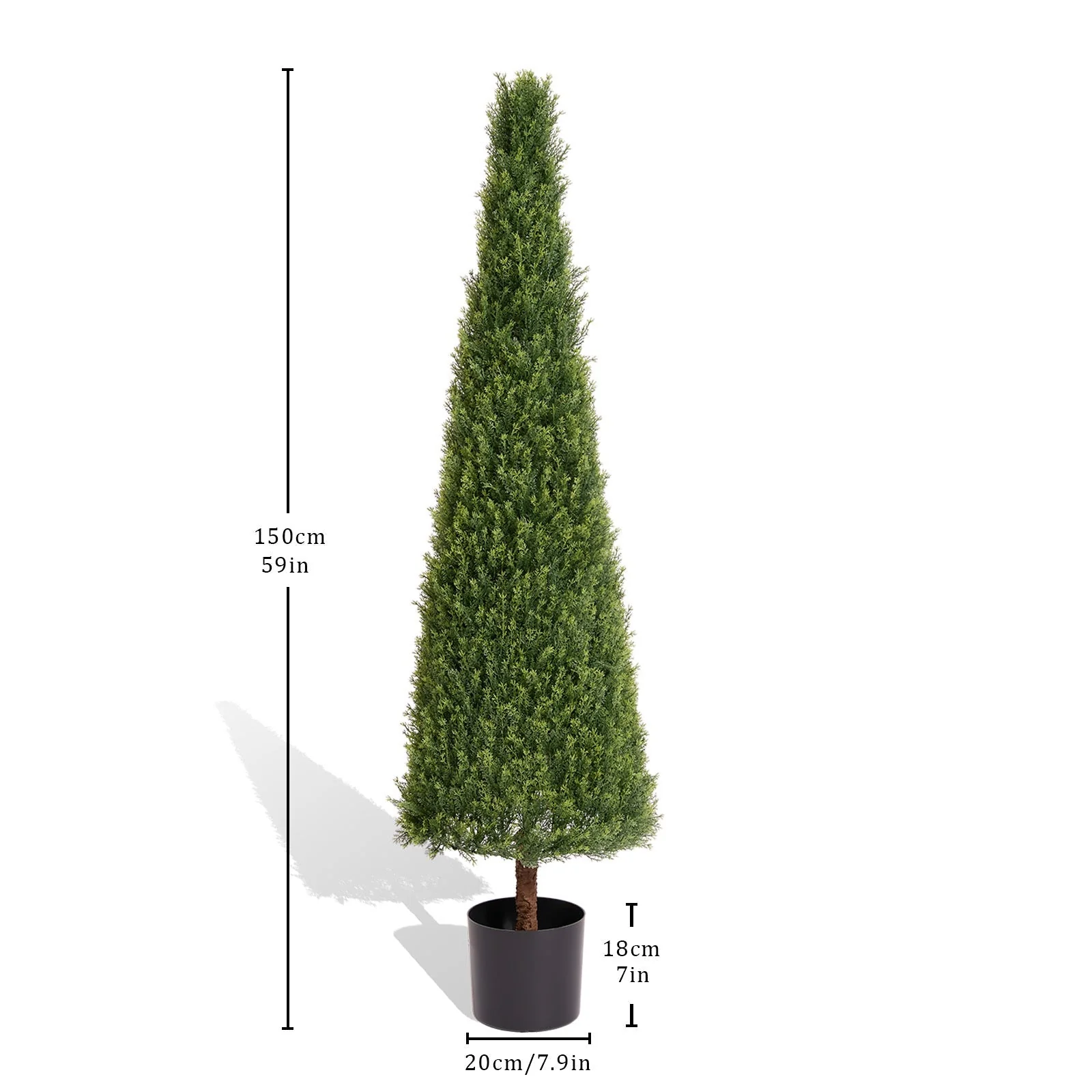 5FT Conical Topiary Cedar Trees Artificial Outdoor Lifelike Faux Evergreen - Image 3