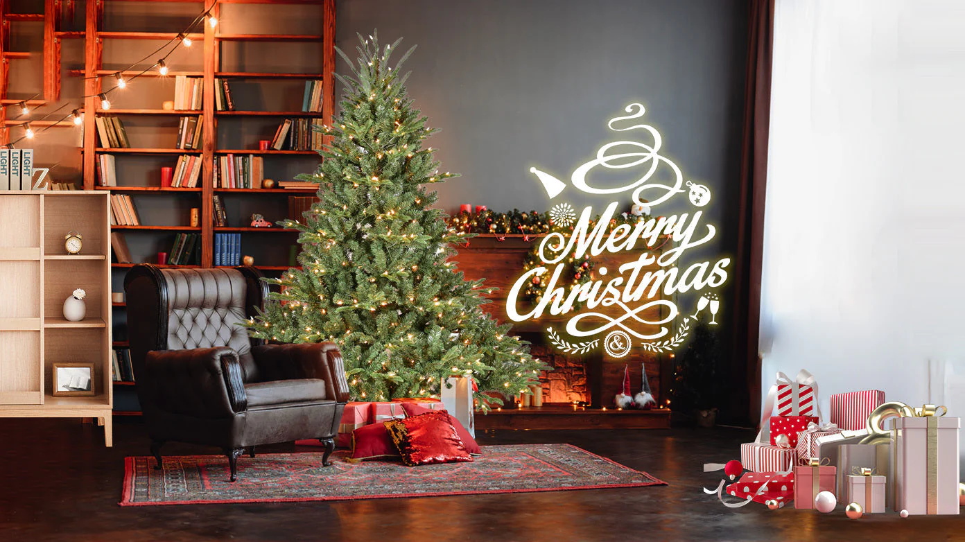 5FT The Full-Bodied Pre-Lit Evergreen Christmas Tree - Image 14