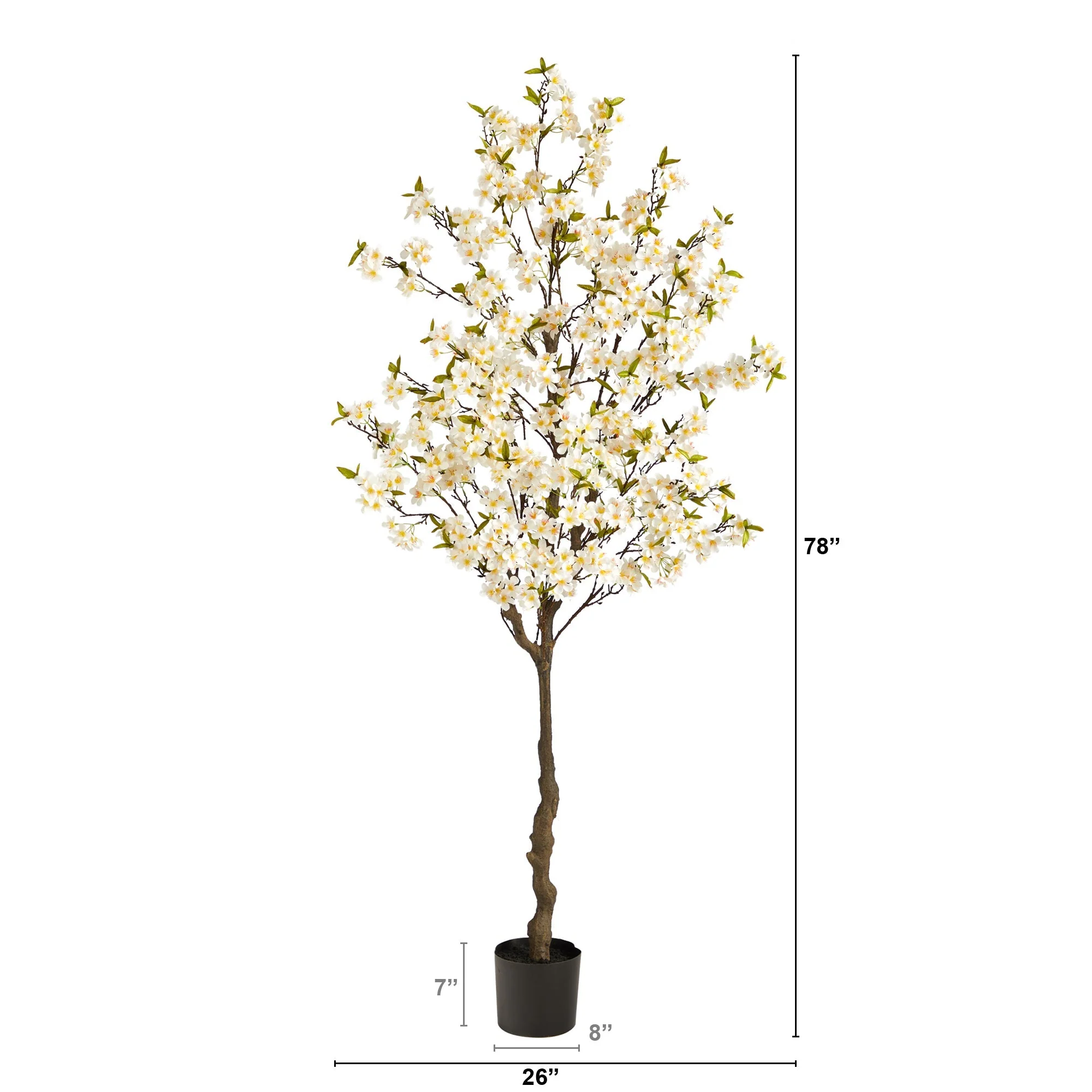 6.5’ Apple Flower Artificial Tree - Image 2
