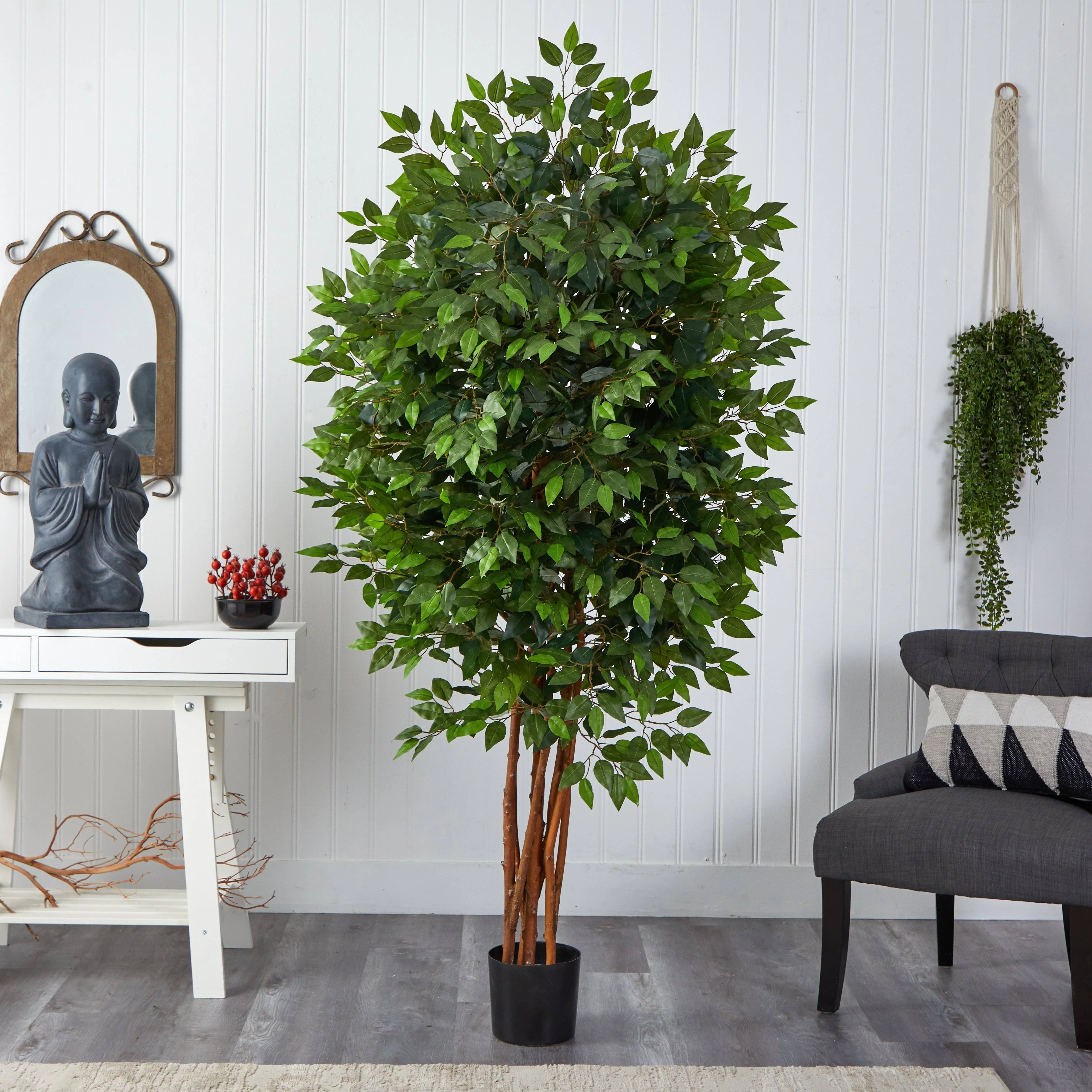 6.5’ Deluxe Ficus Tree - Image 3