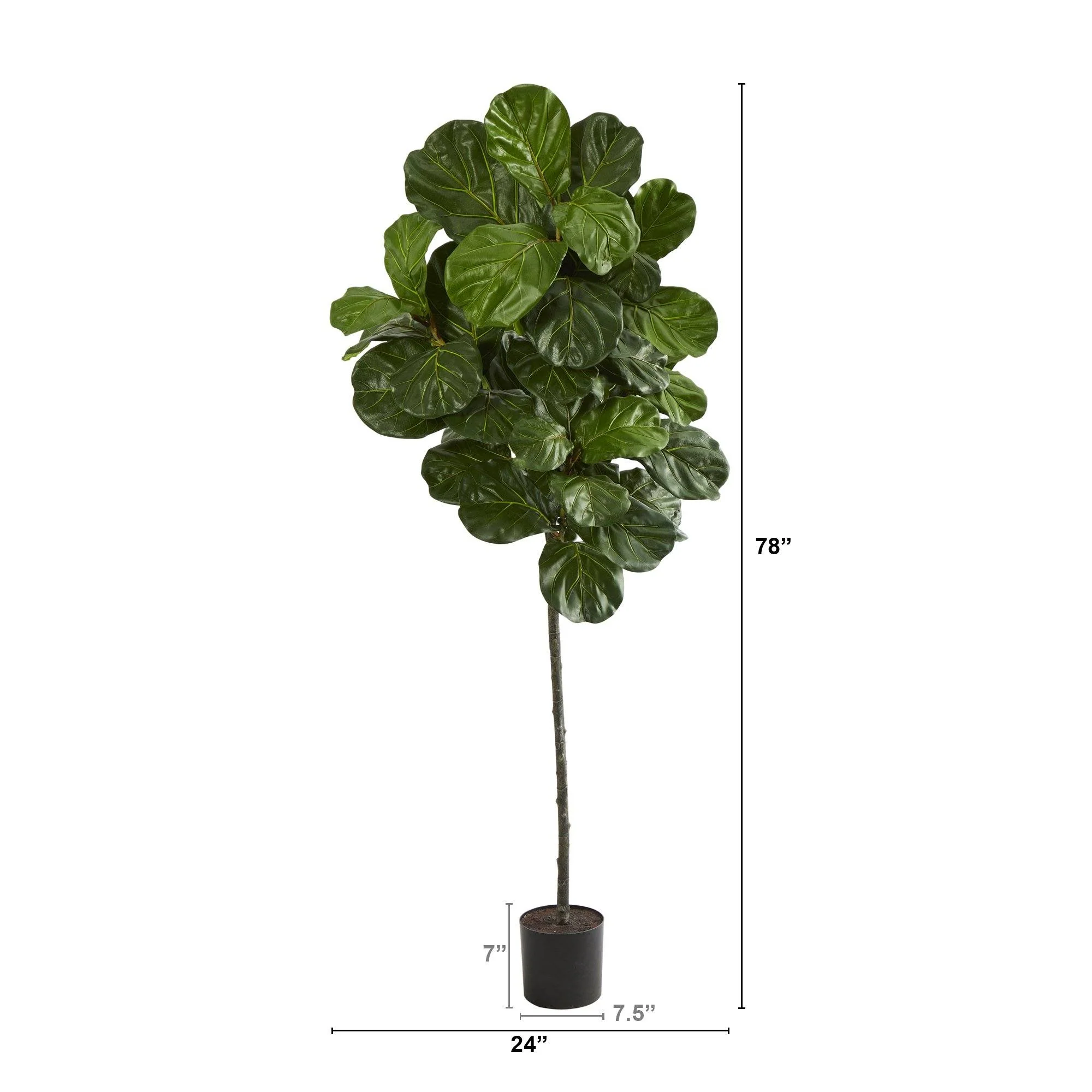 6.5’ Fiddle Leaf Artificial Tree - Image 2