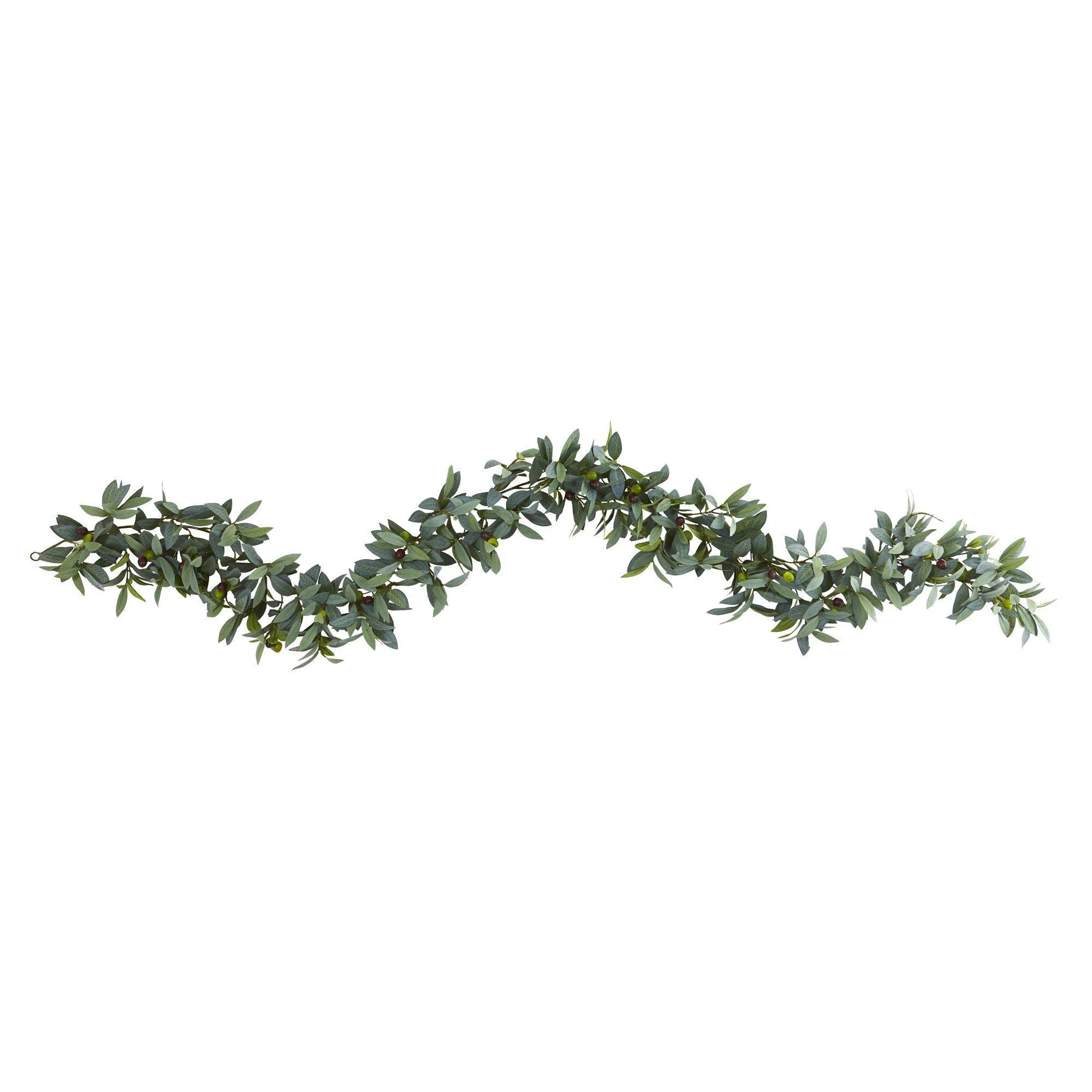 6.5’ Olive Artificial Garland - Image 2