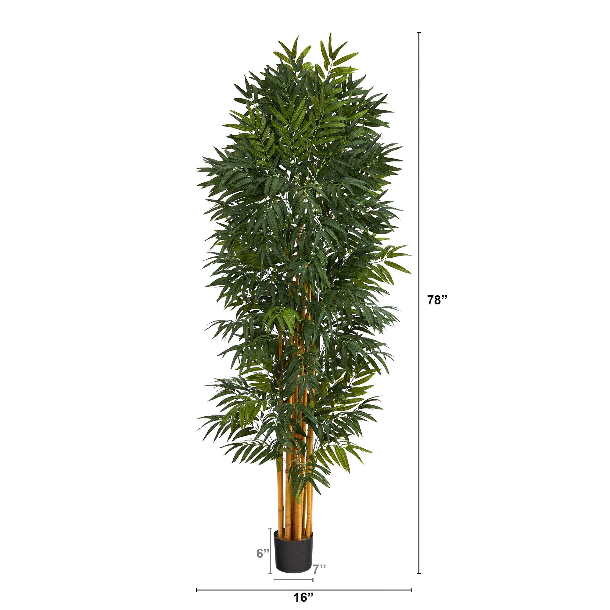 6.5’ Phoenix Palm Artificial tree with Natural Trunk - Image 2