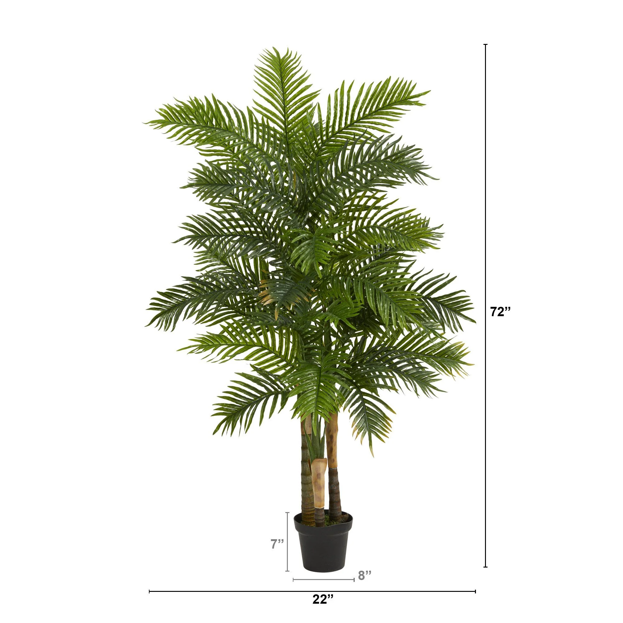 6' Areca Palm Artificial Tree (Real Touch) - Image 2
