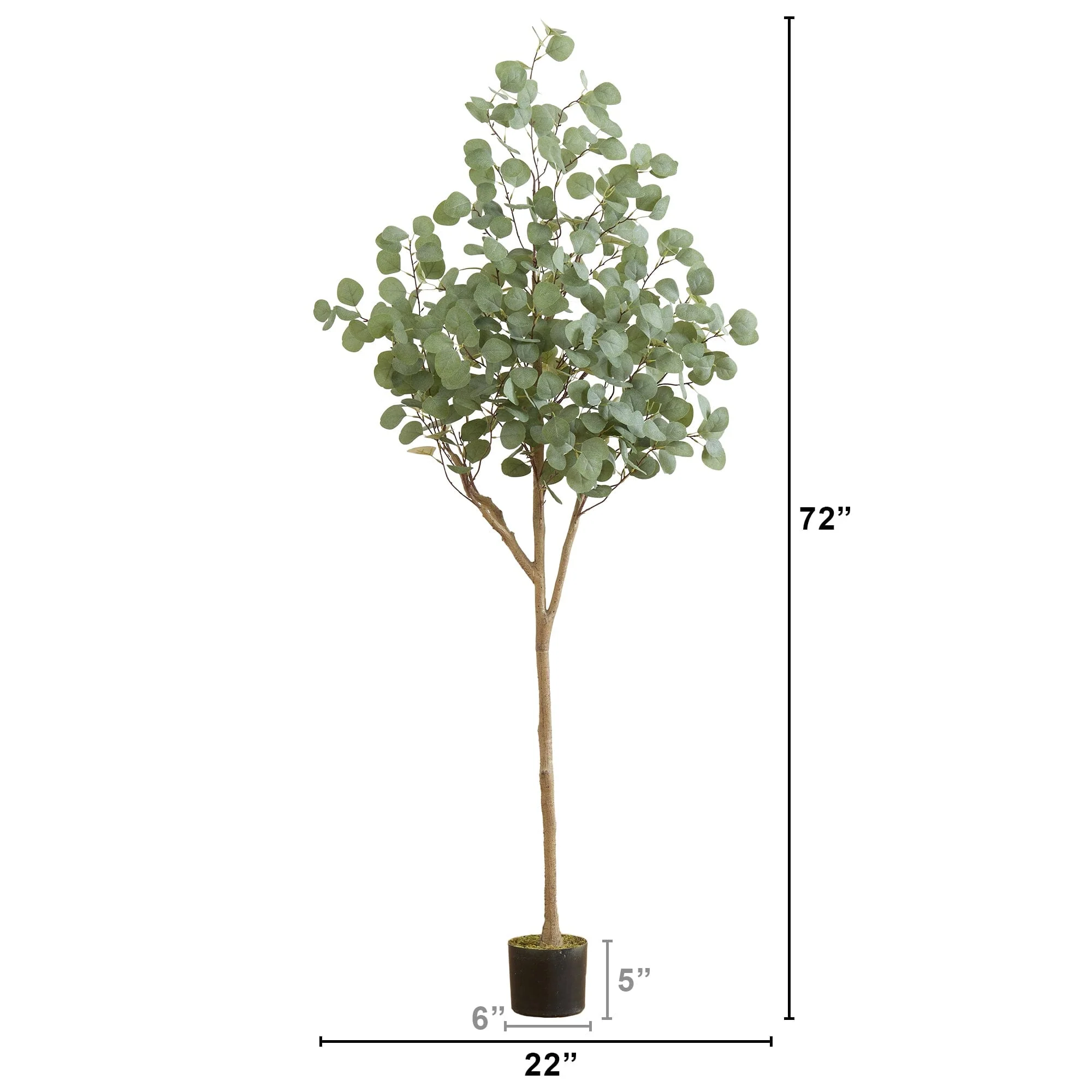 6’ Artificial Eucalyptus Tree - Image 4