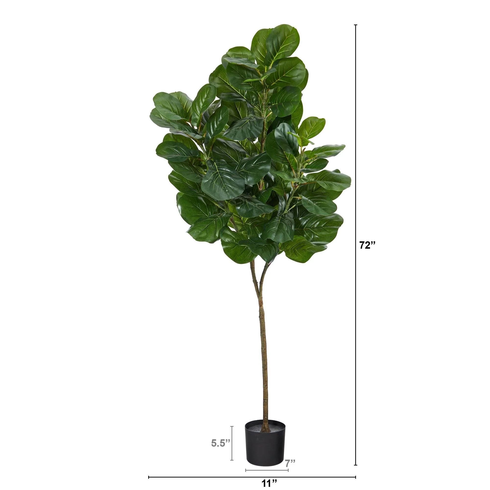 6’ Artificial Fiddle Leaf Fig Tree - Image 4