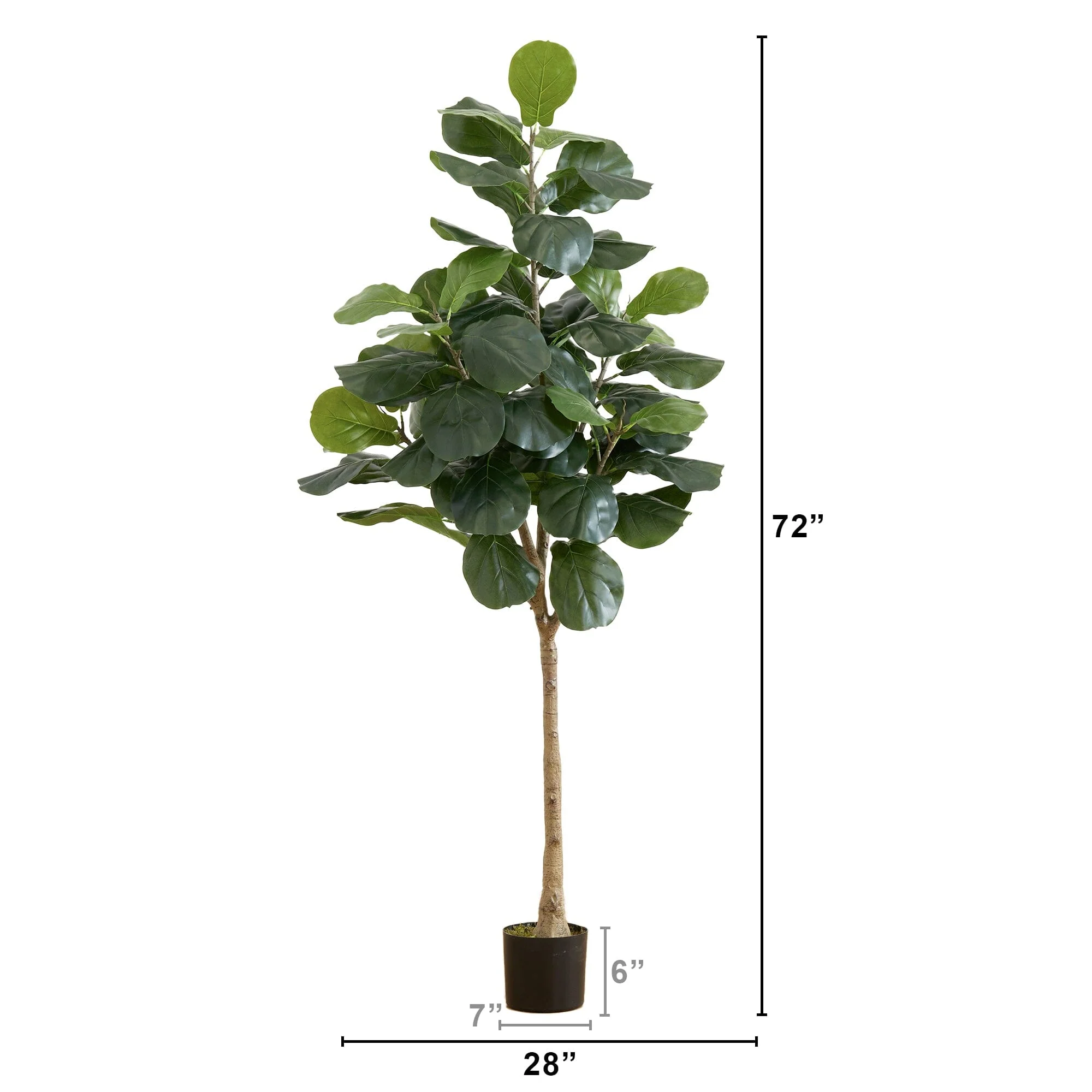 6’ Artificial Fiddle Leaf Tree - Image 4