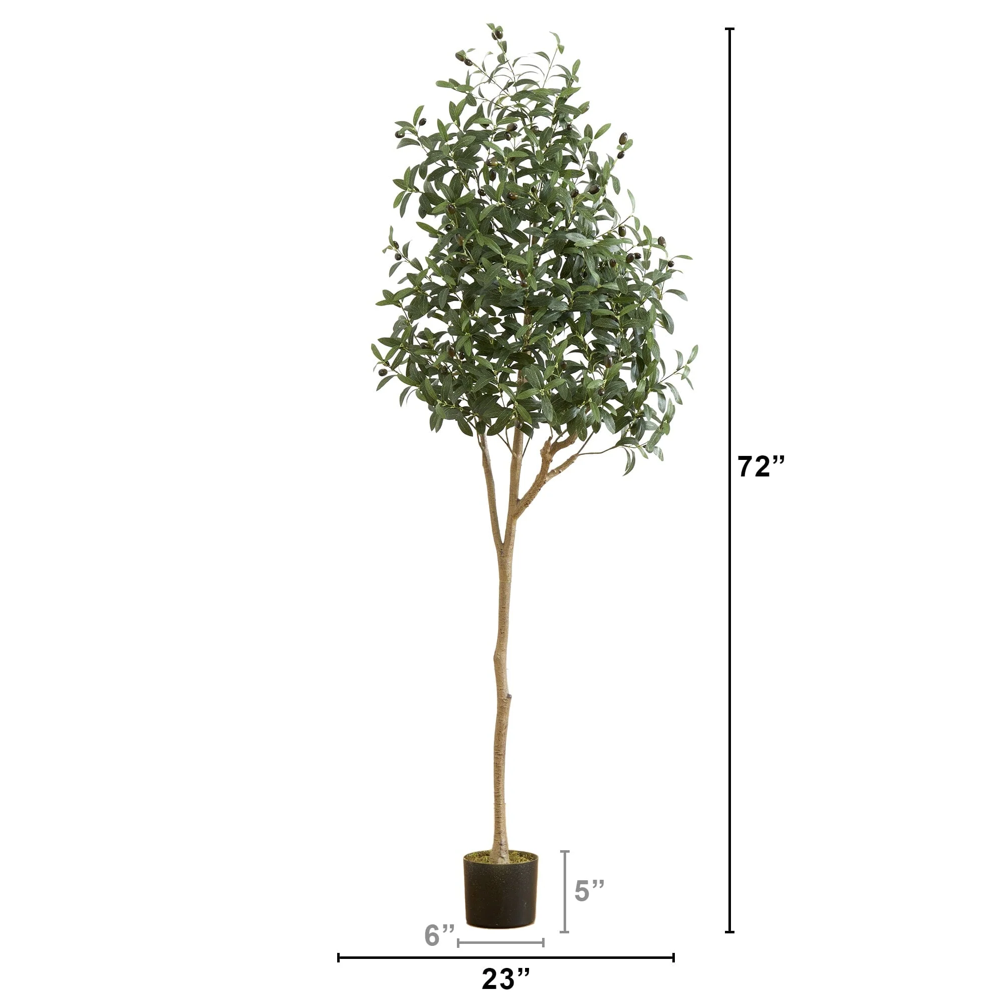 6’ Artificial Olive Tree - Image 4