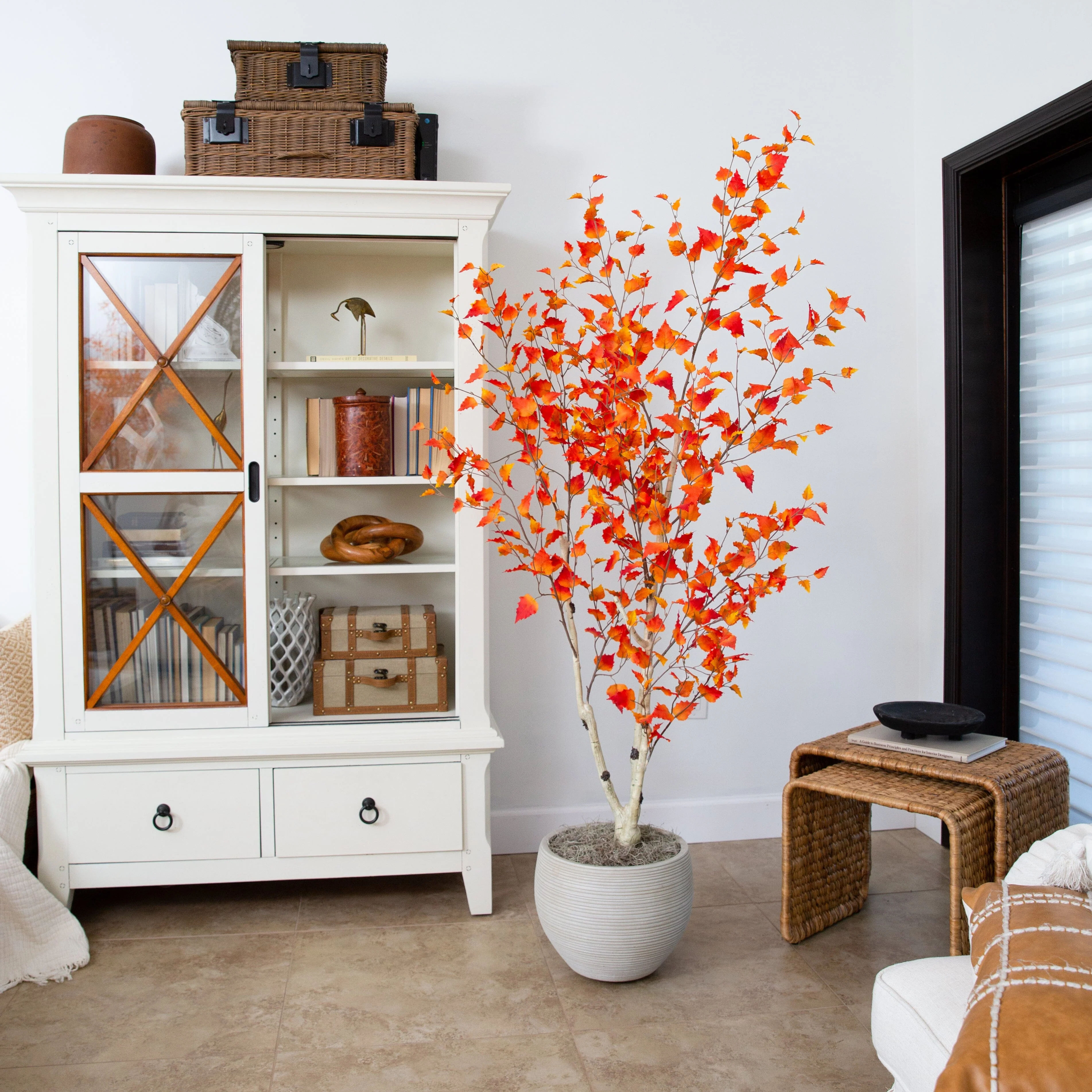 6’ Autumn Birch Artificial Fall Tree - Image 3