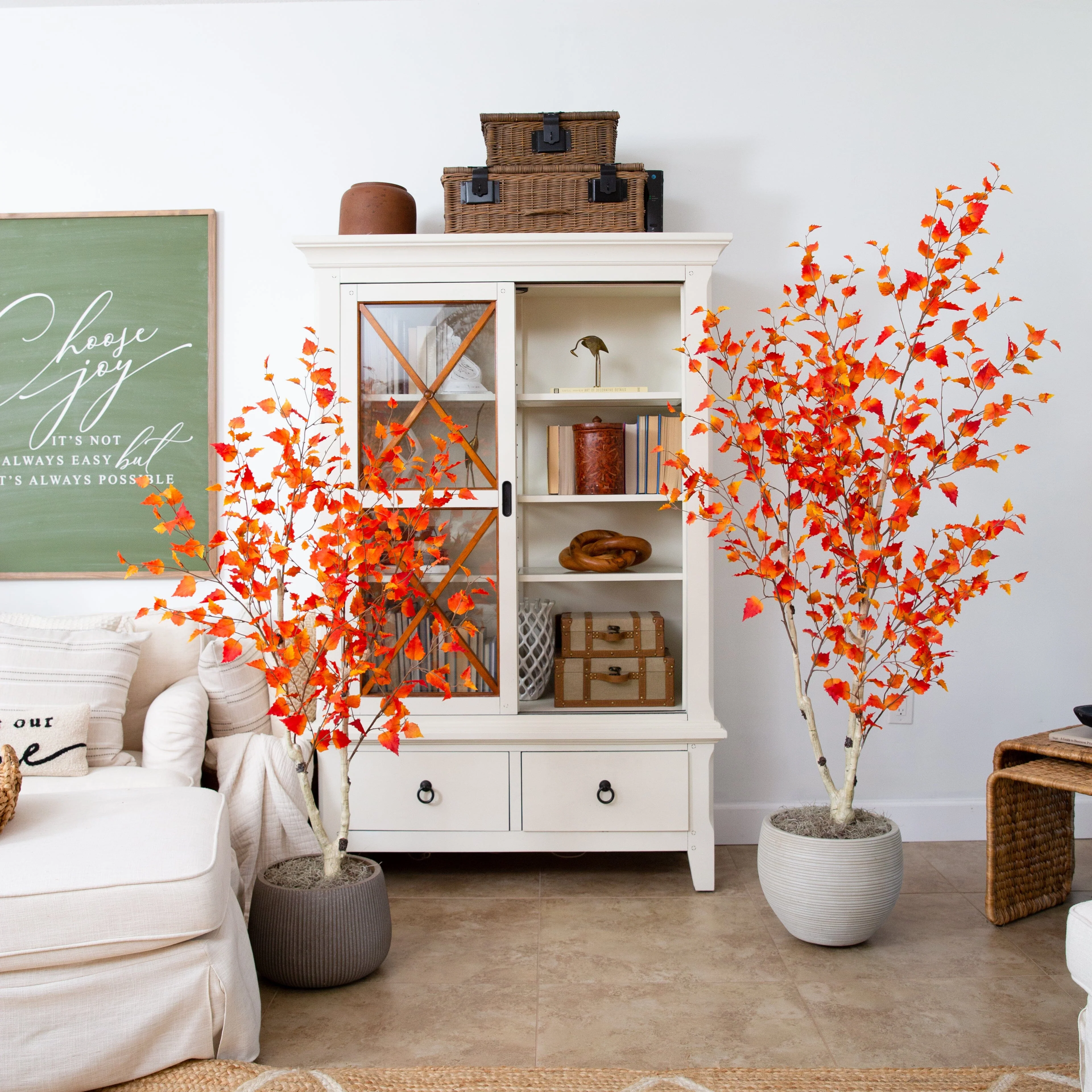 6’ Autumn Birch Artificial Fall Tree - Image 4