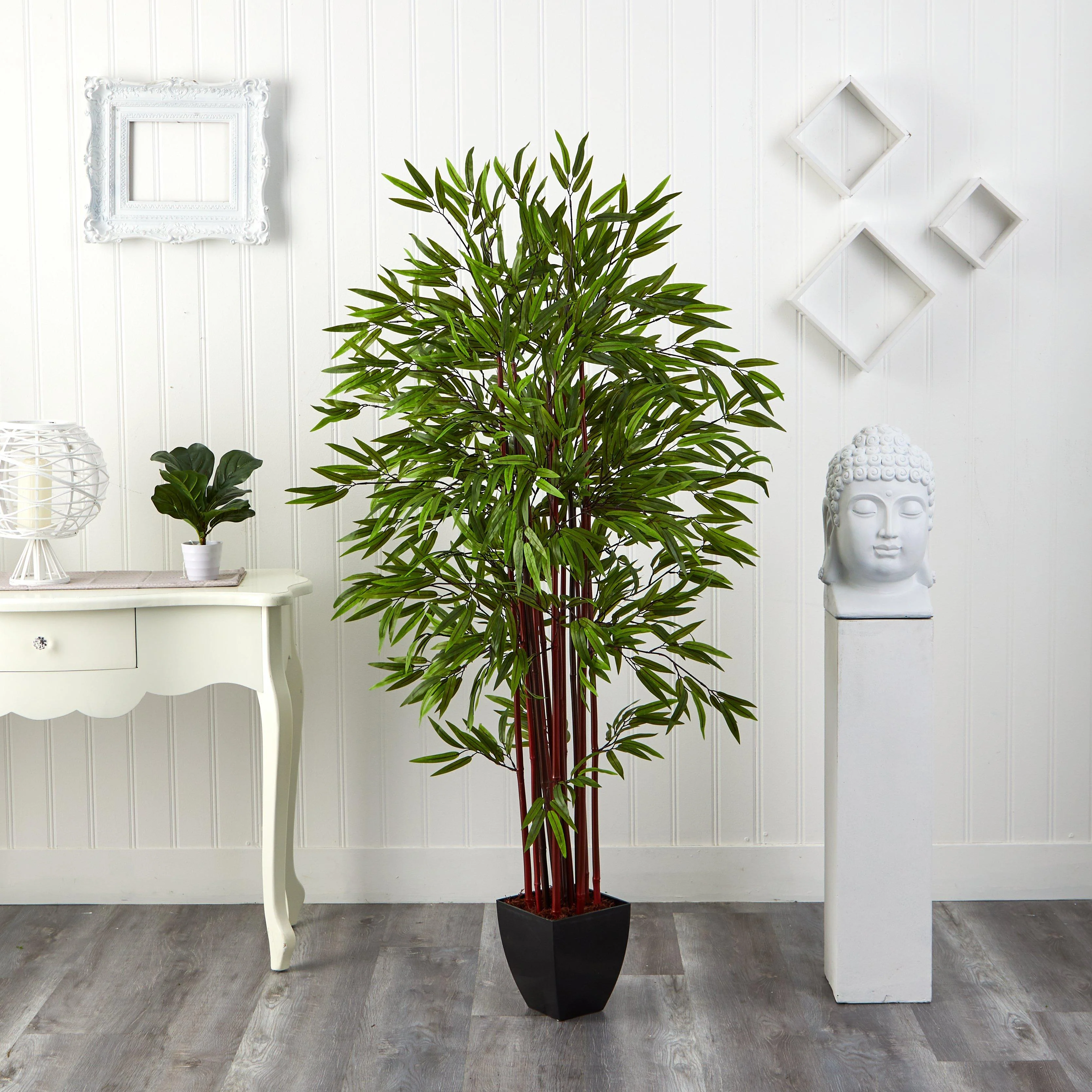 6’ Bamboo Silk Tree w/Planter - Image 3