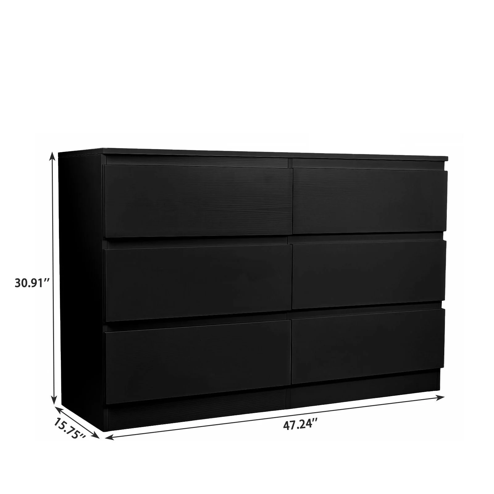 6 Drawer Dresser With Spacious Countertop And Concealed Handles - Image 6