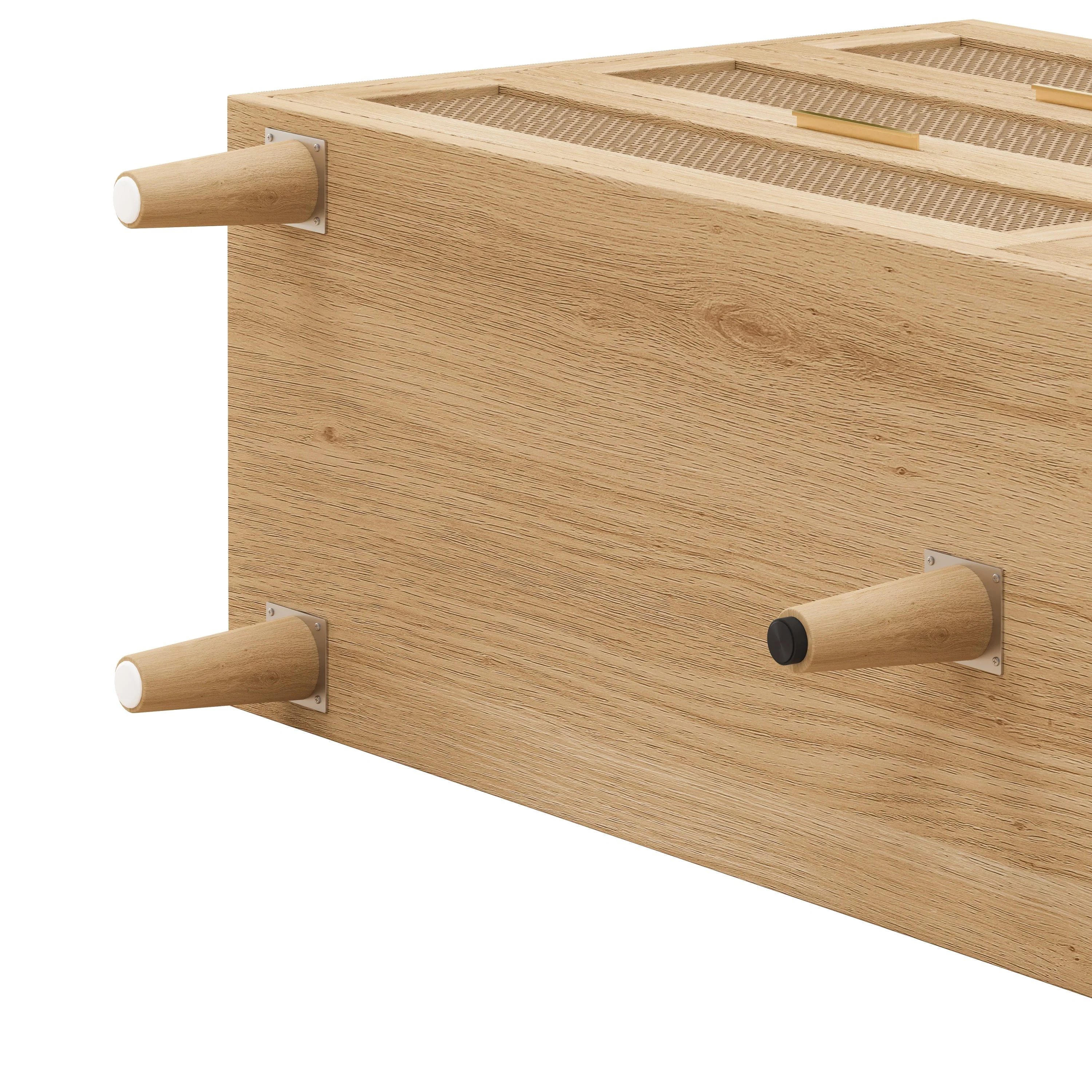6-Drawers Rattan Storage Cabinet Natural - Image 9