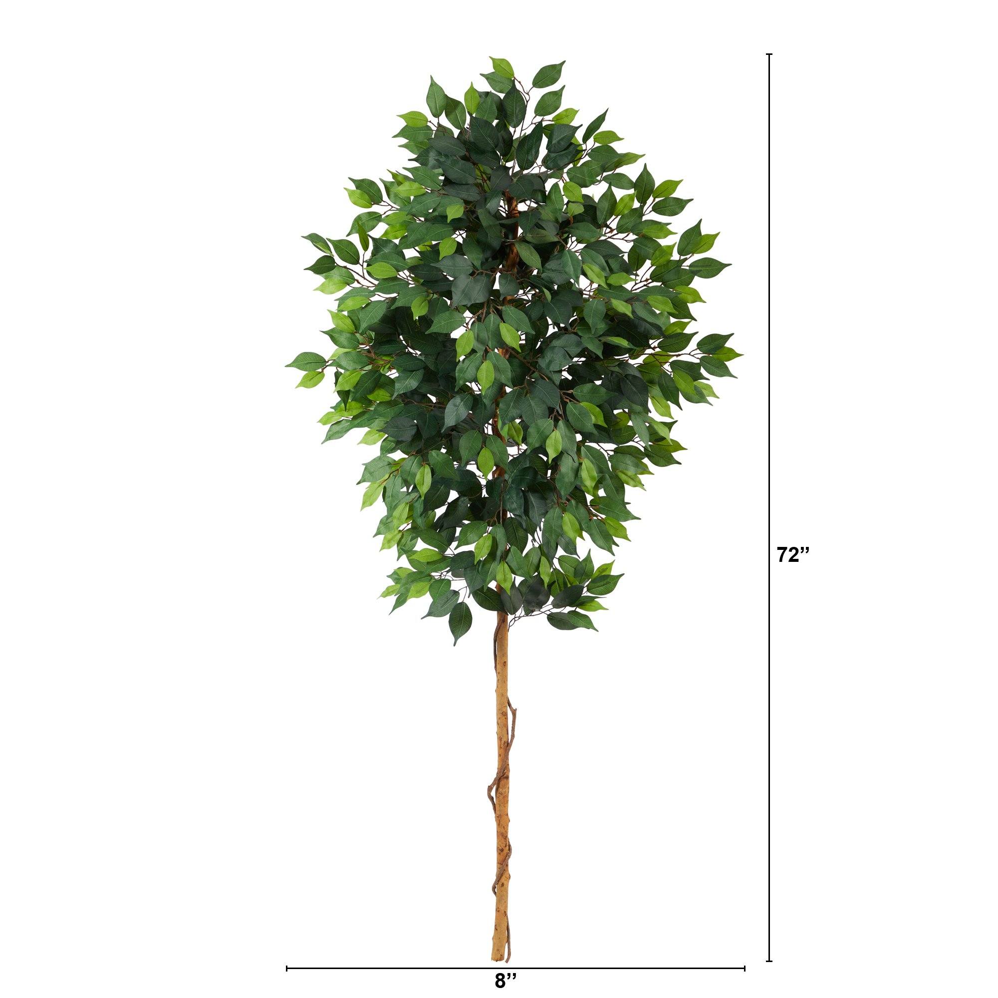 6’ Ficus Artificial Tree (No Pot) - Image 2