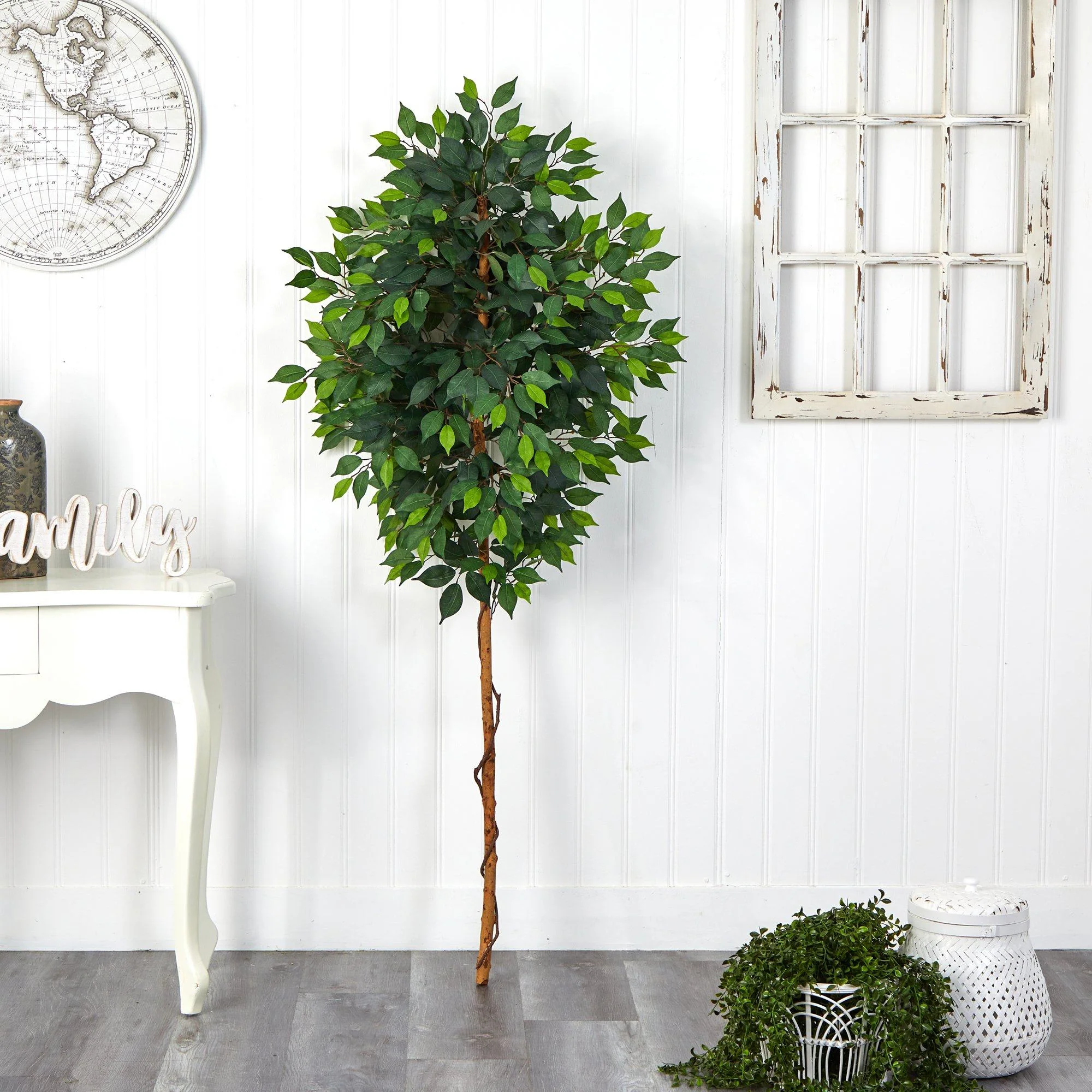 6’ Ficus Artificial Tree (No Pot) - Image 3