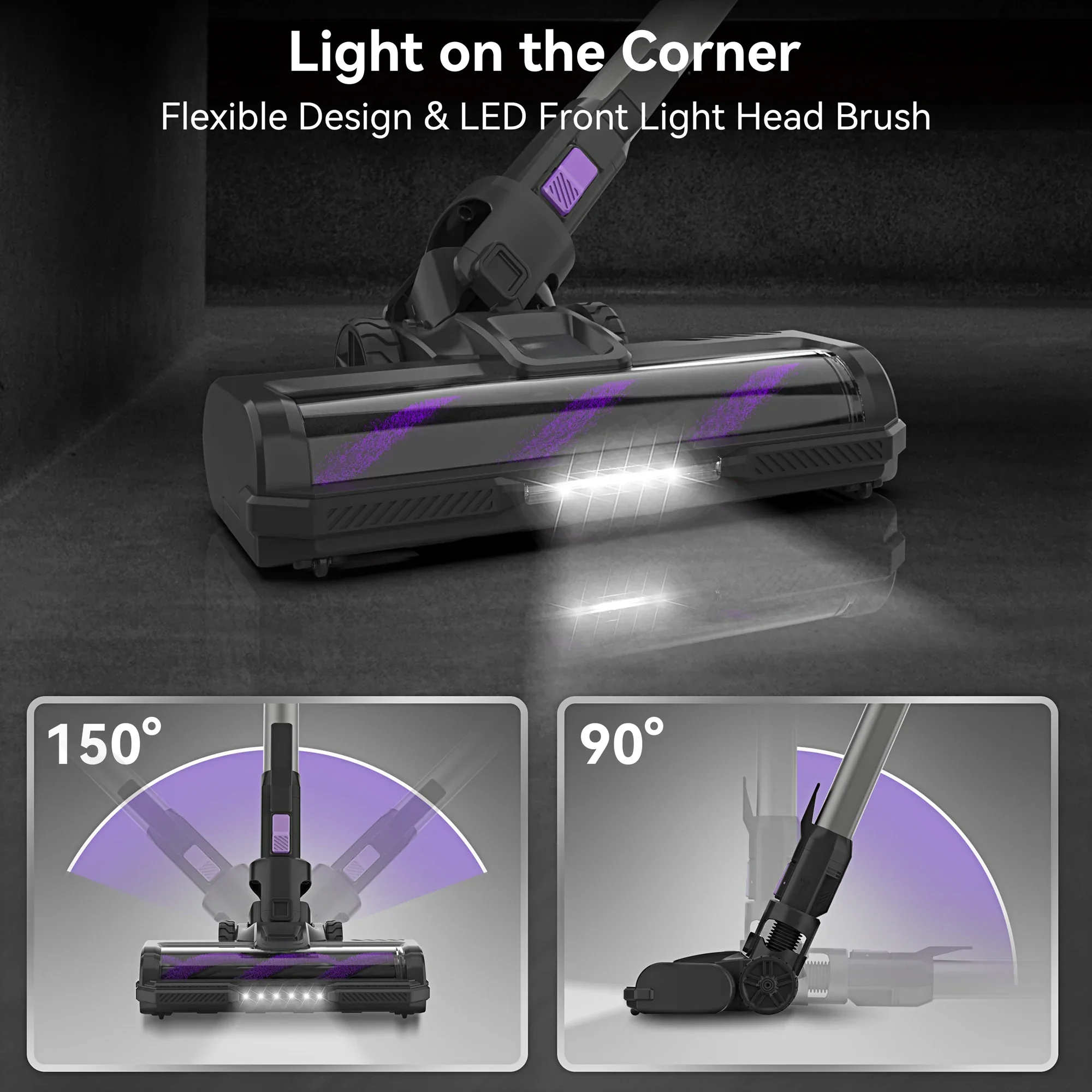 6 in 1 Cordless Stick Vacuum Cleaner 45KPa Powerful Suction 50 Min Runtime - Image 5