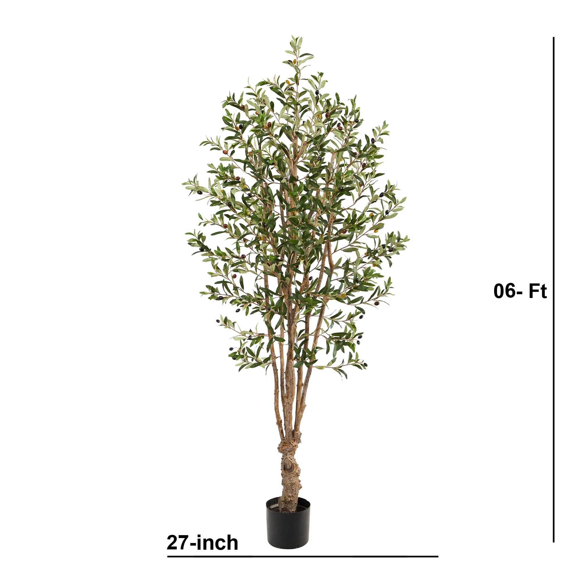 6’ Olive Artificial Tree with 1656 Leaves - Image 4
