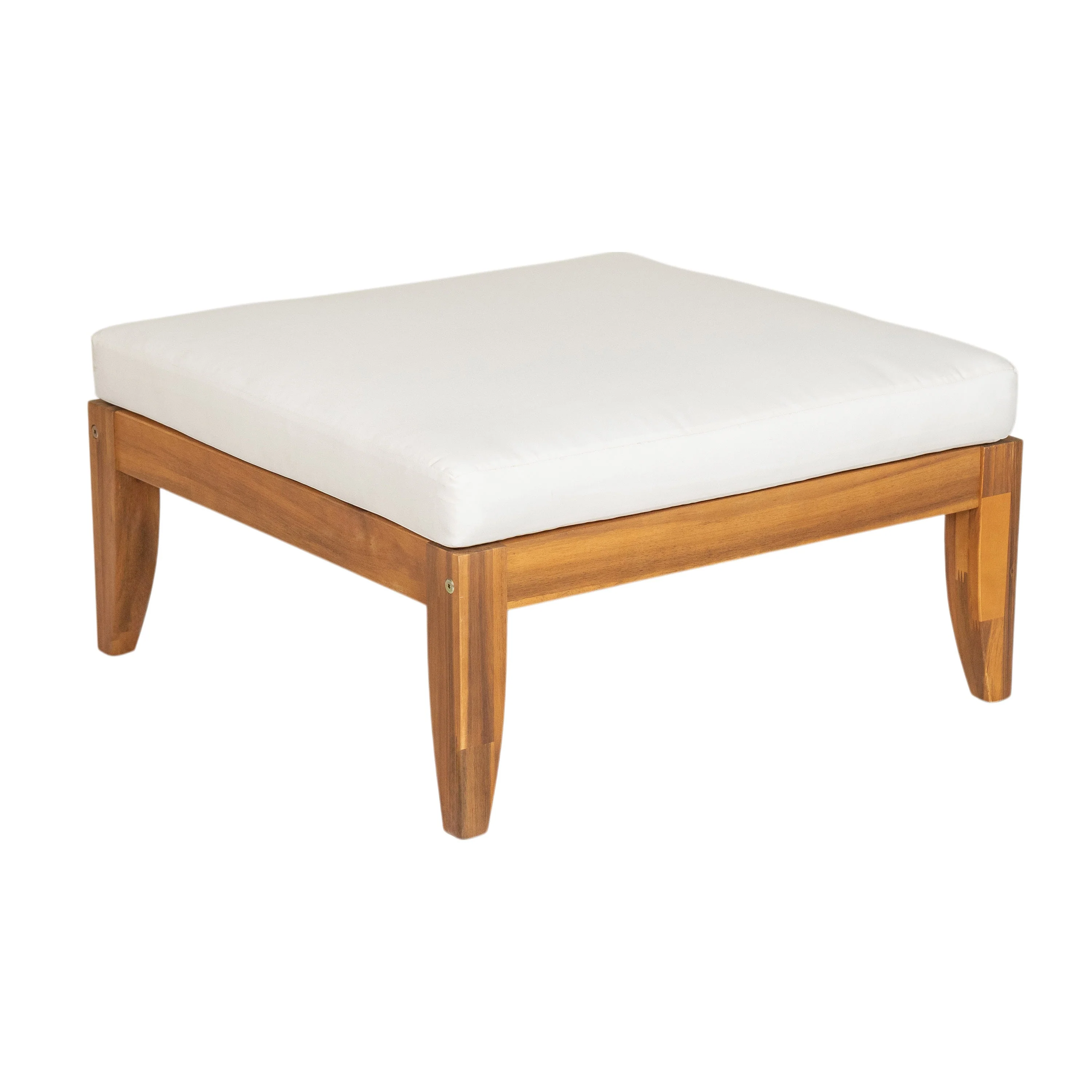 6 Piece Acacia Wood Outdoor Modular Sectional with Daybed and Tea Table - Image 17