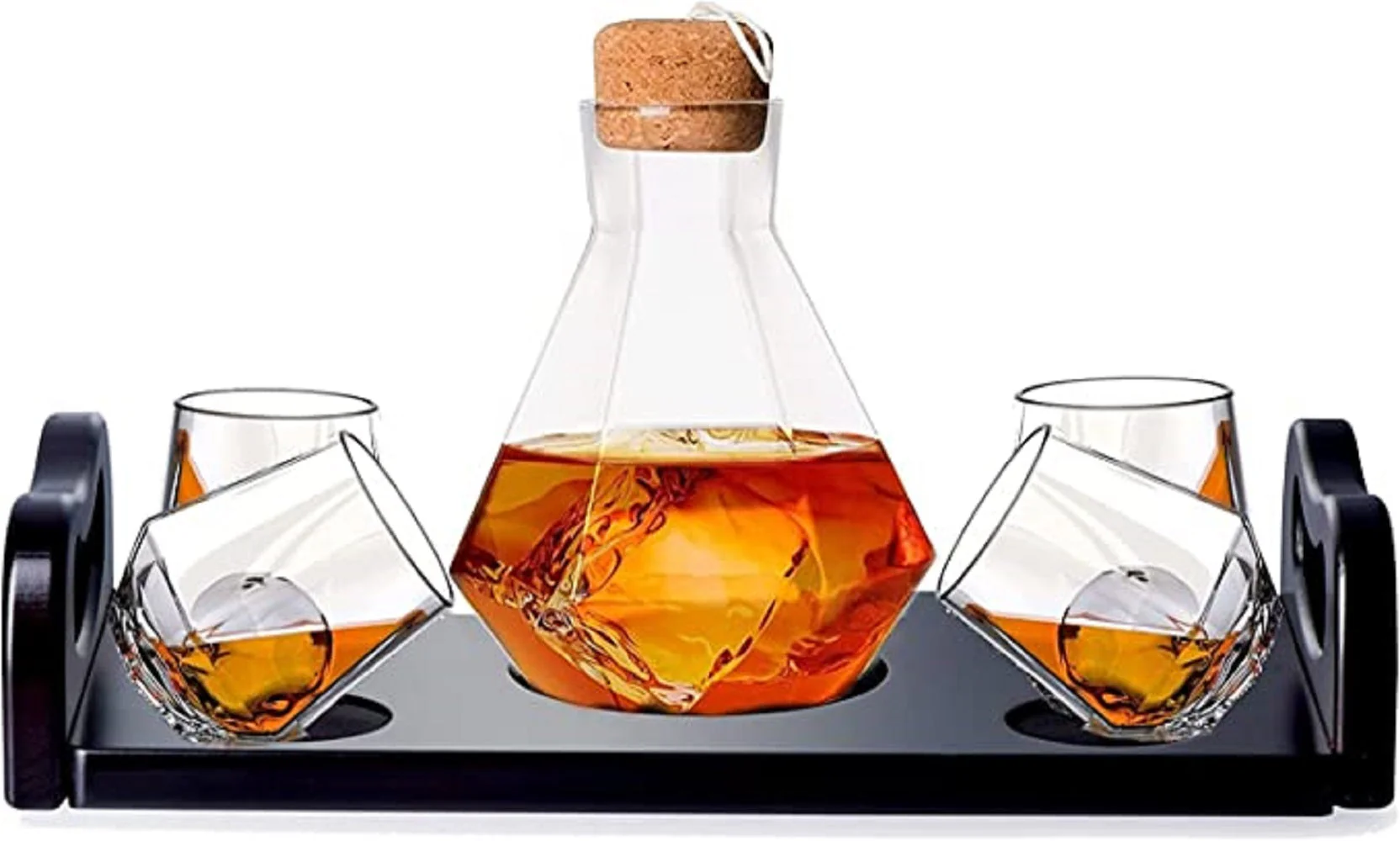 6-Piece Italian Crafted Glass Decanter and Whisky Glasses Set - Image 7