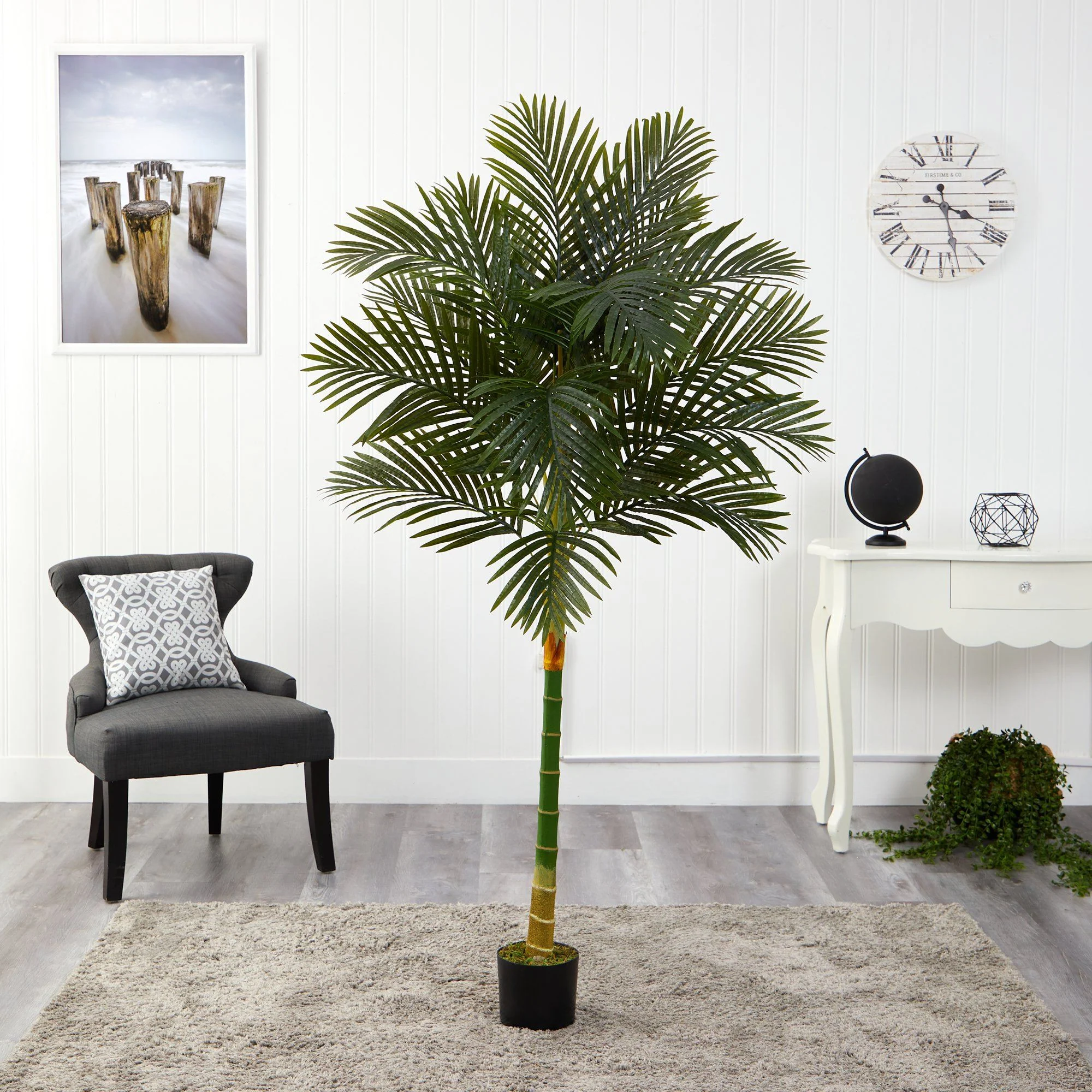 6’ Single Stalk Golden Cane Artificial Palm Tree - Image 4