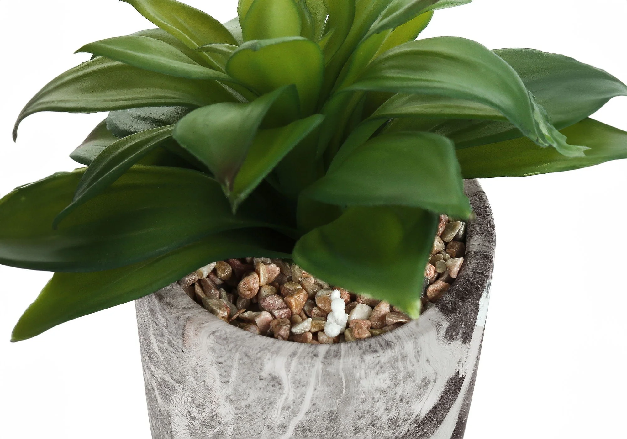 6" Tall, Artificial Plant, Succulent, Indoor, Faux, Fake, Table, Greenery, Potted, Decorative (Set of 2) - Green / Gray - Image 4