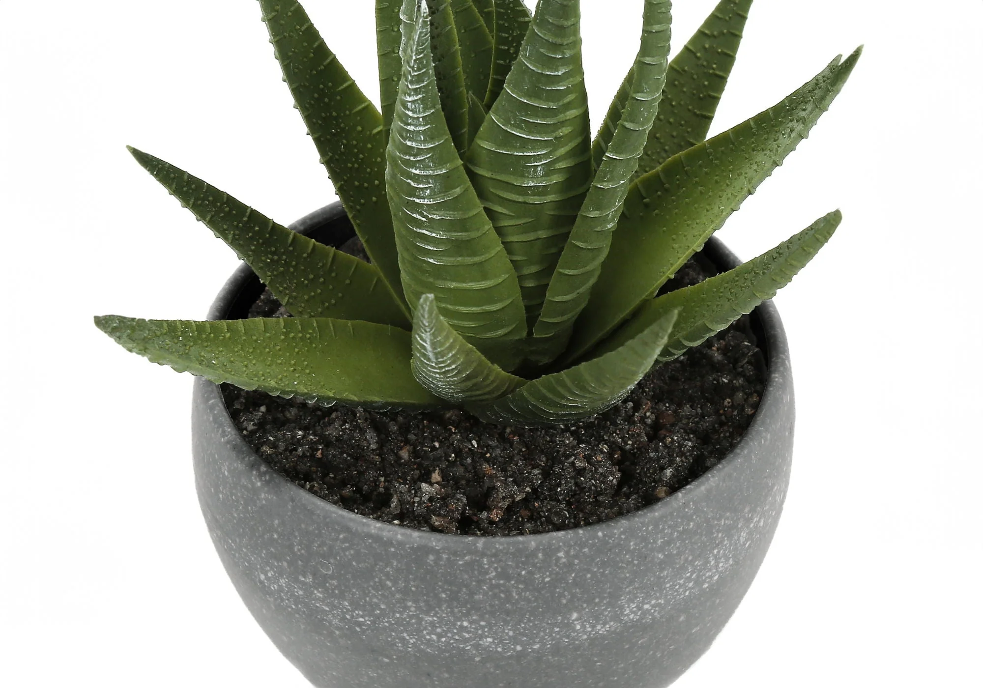 6" Tall, Artificial Plant, Succulent, Indoor, Faux, Fake, Table, Greenery, Potted, Decorative (Set of 3) - Green / Gray - Image 4