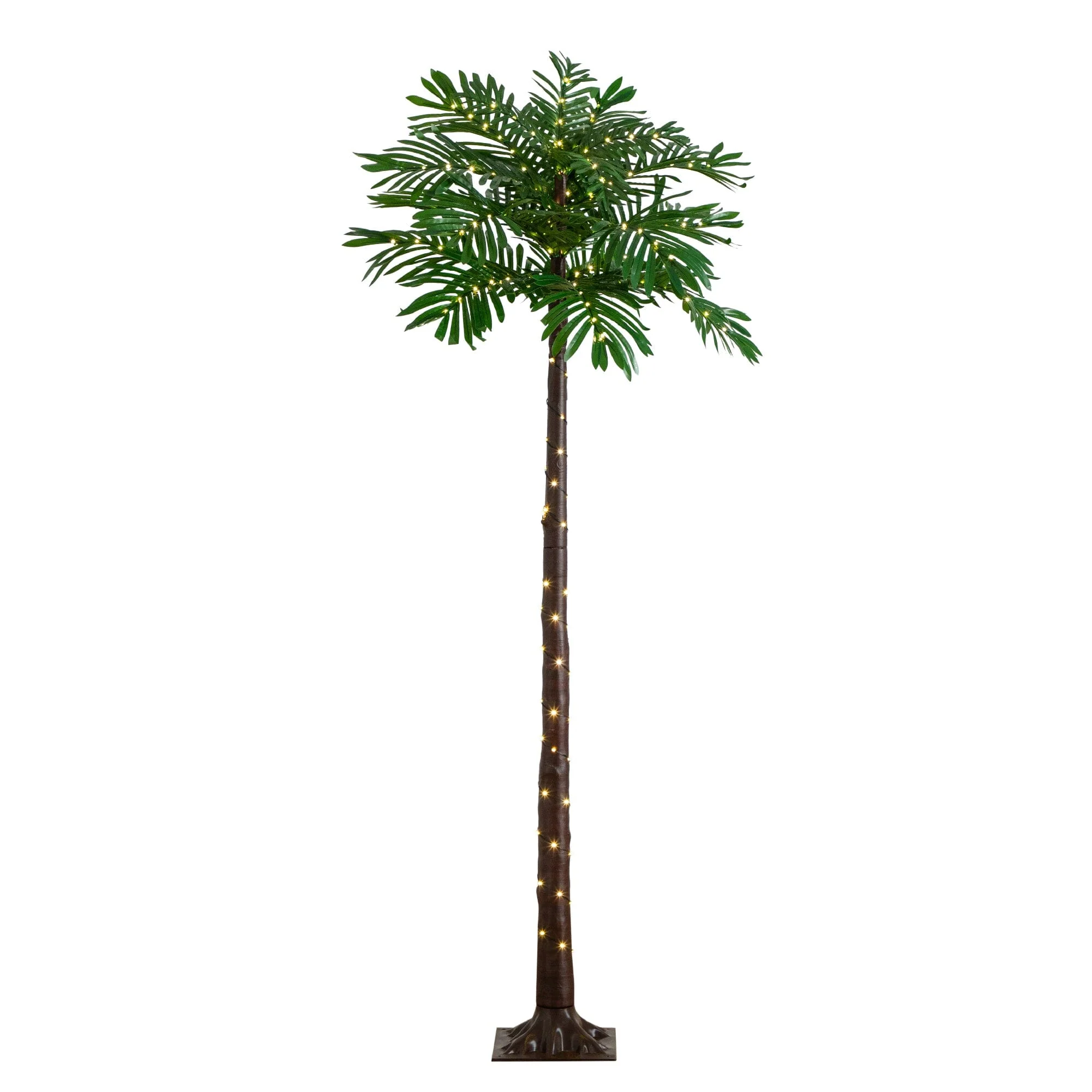 6’ UV Resistant Lighted Artificial Palm Tree with 206 Warm White LED Lights (Indoor/Outdoor) - Image 10