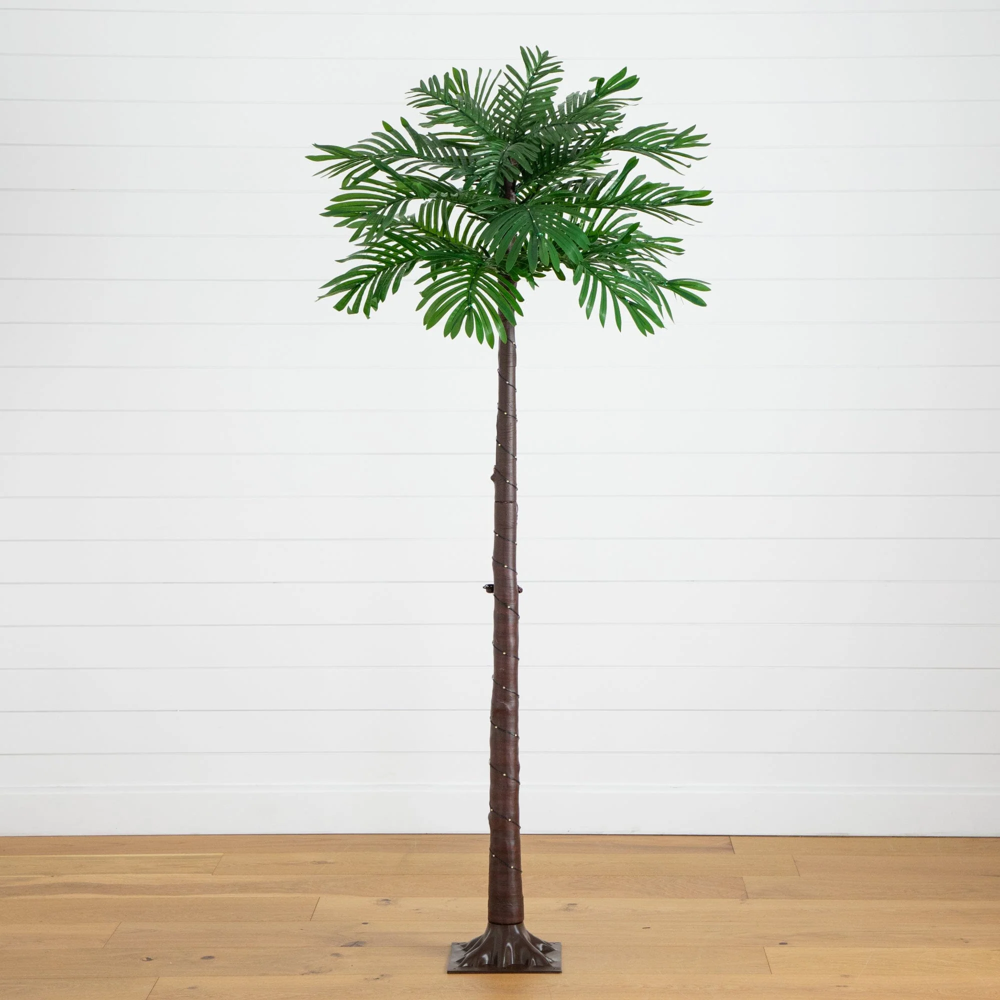 6’ UV Resistant Lighted Artificial Palm Tree with 206 Warm White LED Lights (Indoor/Outdoor) - Image 4