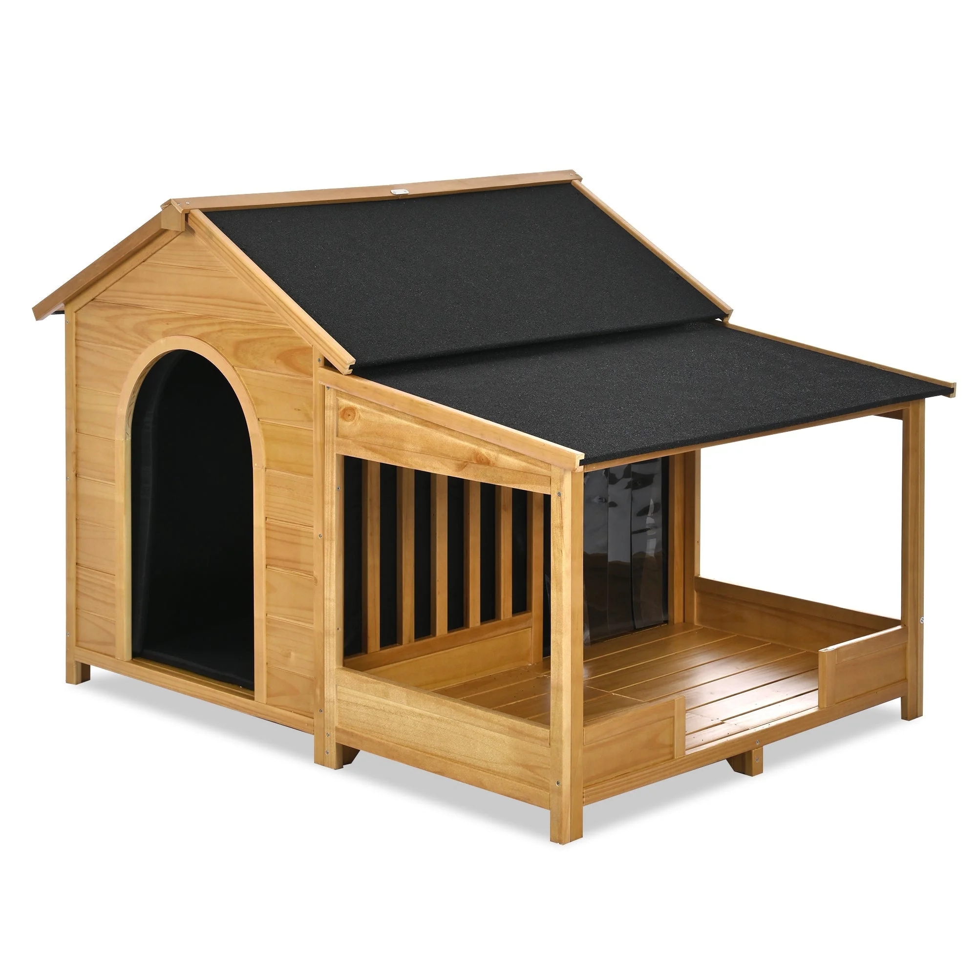 60.2' Large Outdoor Dog House with Insulated Liner for Winter Waterproof Dog Kennel - Image 10