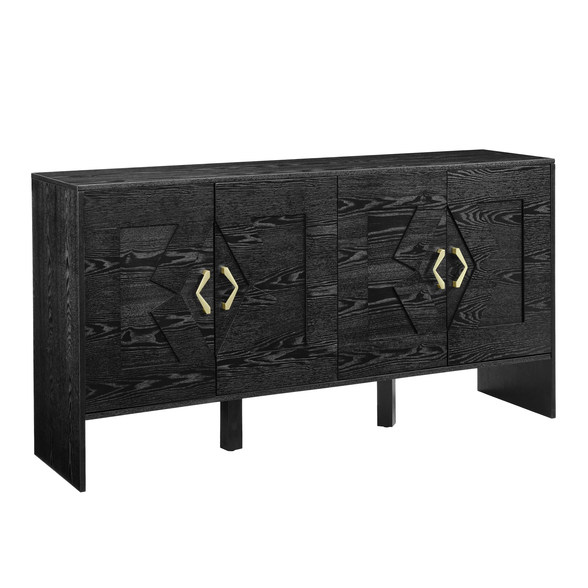 60" Mid Century Modern Sideboard Buffet Cabinet with Storage - Image 11