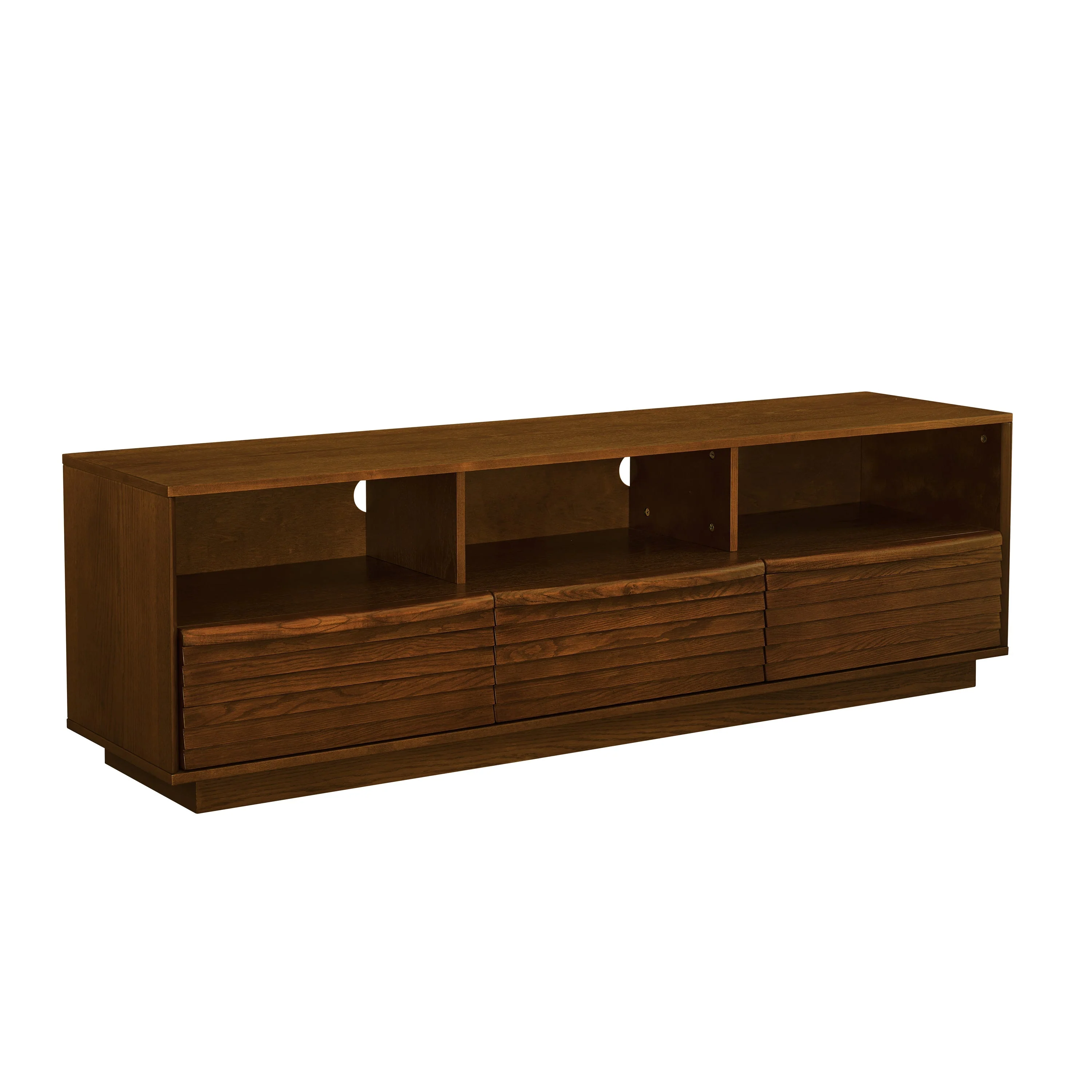 63' Mid-Century Modern TV Stand for TVs up to 75' Walnut - Image 11