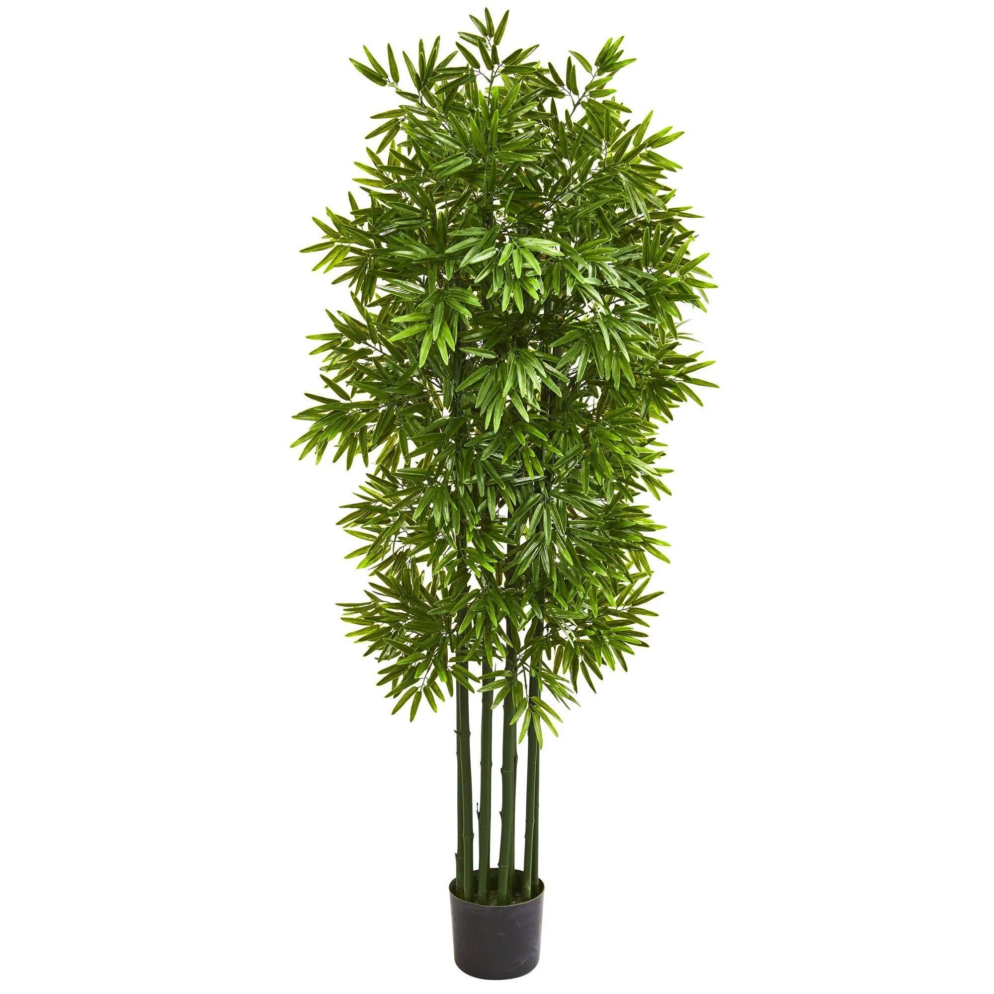 64” Bamboo Artificial Tree with Green Trunks UV Resistant (Indoor/Outdoor) - Image 3