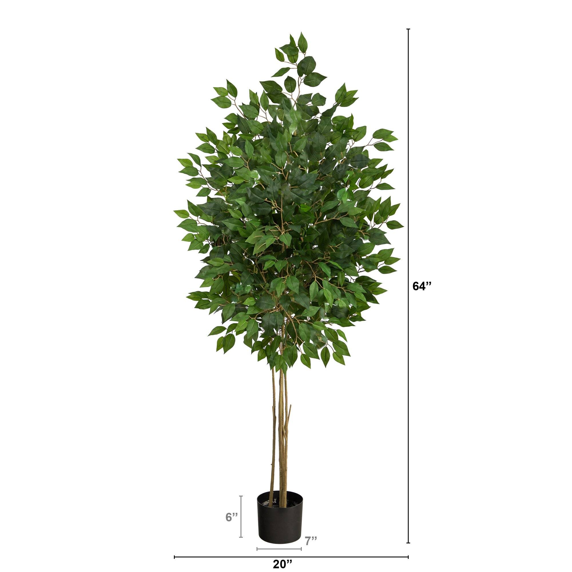 64” Ficus Artificial Tree UV Resistant (Indoor/Outdoor) - Image 2