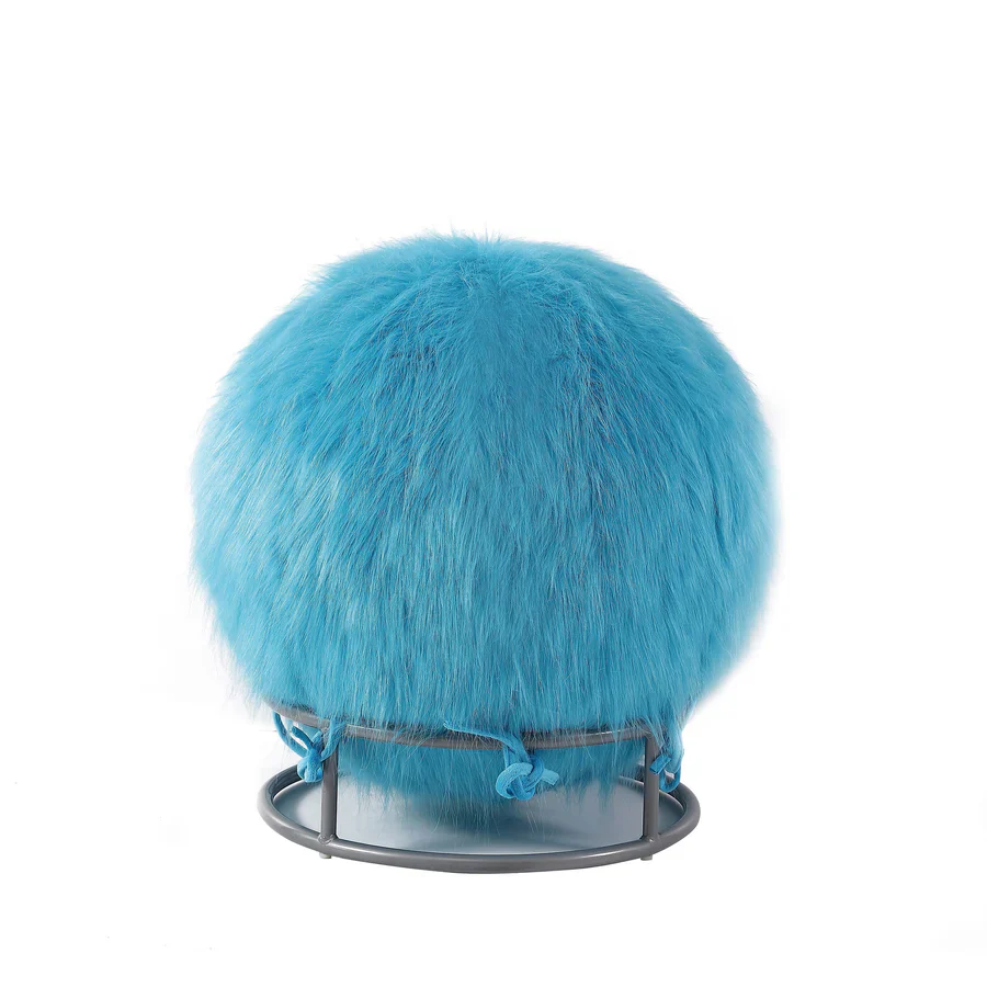65 Inch Posture Fuzzy Exercise Yoga Ball Chair Set - Image 10