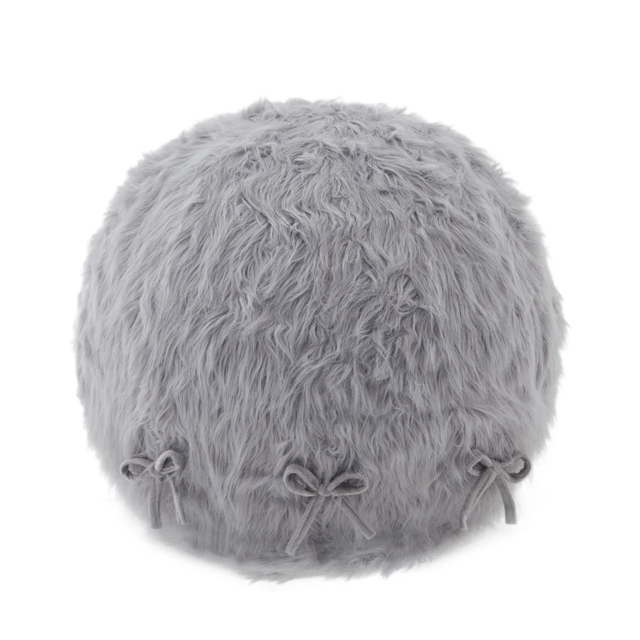 65 Inch Posture Fuzzy Exercise Yoga Ball Chair Set - Image 6