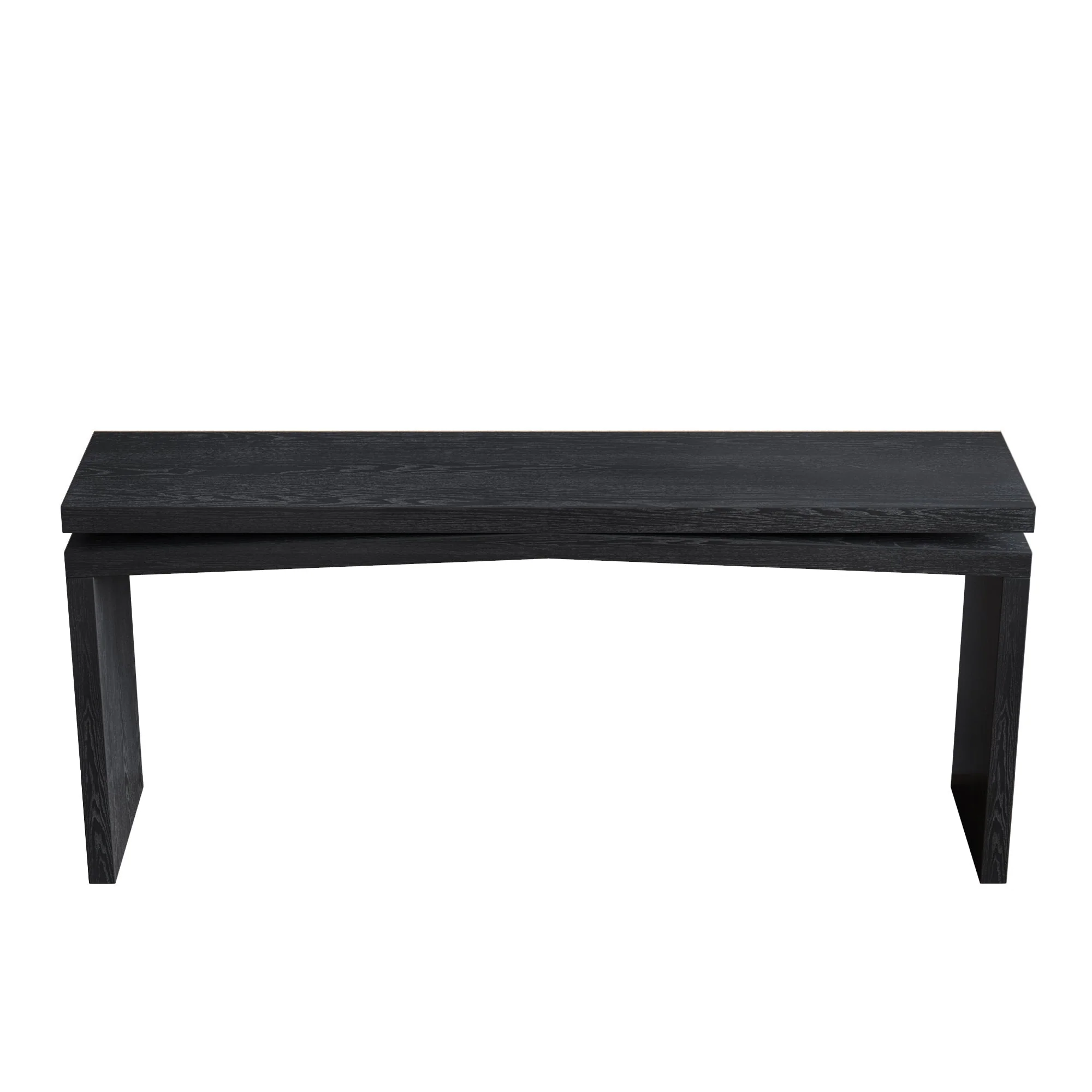 65-Inch Rustic Solid Wood Veneer Console Table - Image 10