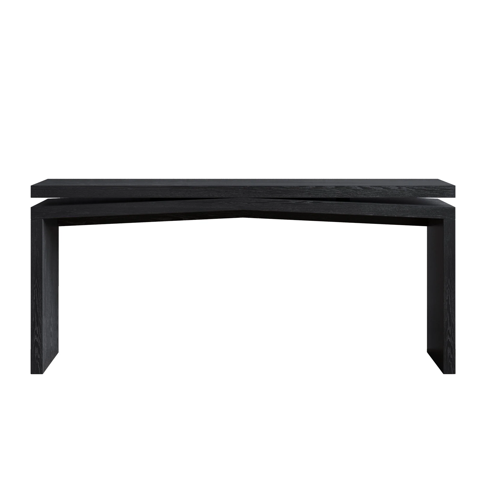 65-Inch Rustic Solid Wood Veneer Console Table - Image 9