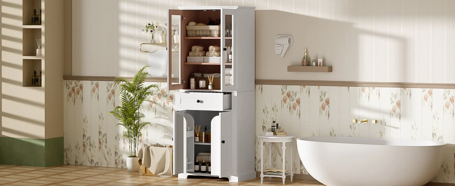 67.2' Tall Bathroom Storage Cabinet - Image 26