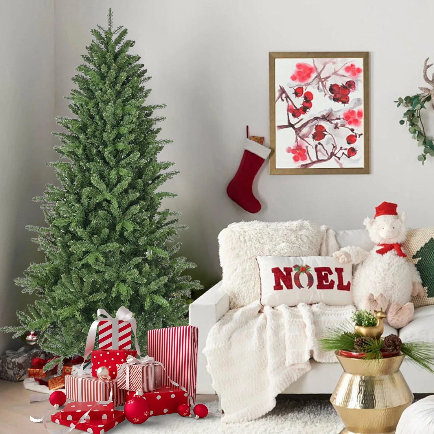 6ft Artificial Christmas Tree with 1168 Branch Tips Full Lush Pine - Image 2