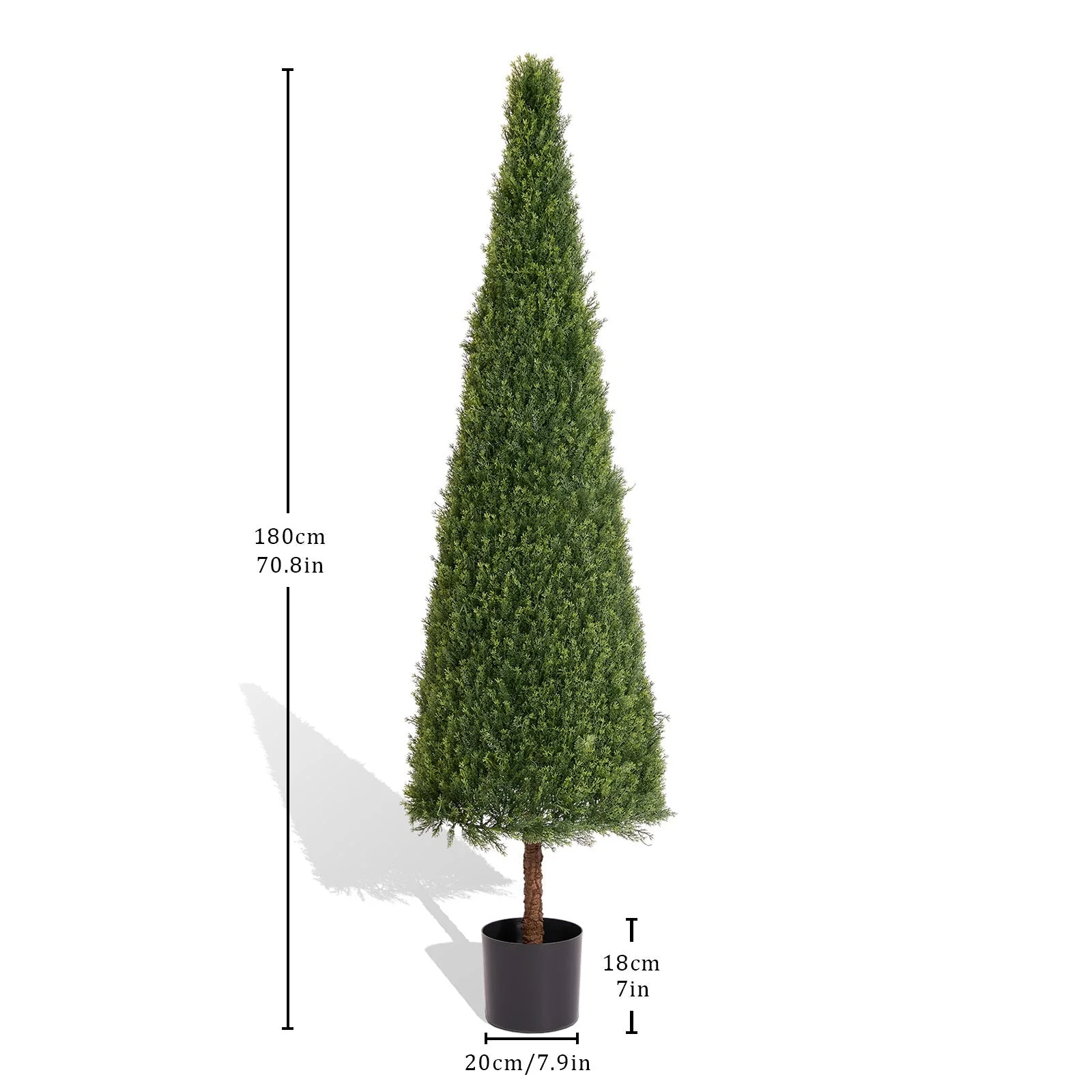 6FT Artificial Conical Topiary Tree UV Resistant Faux Cedar - Image 3