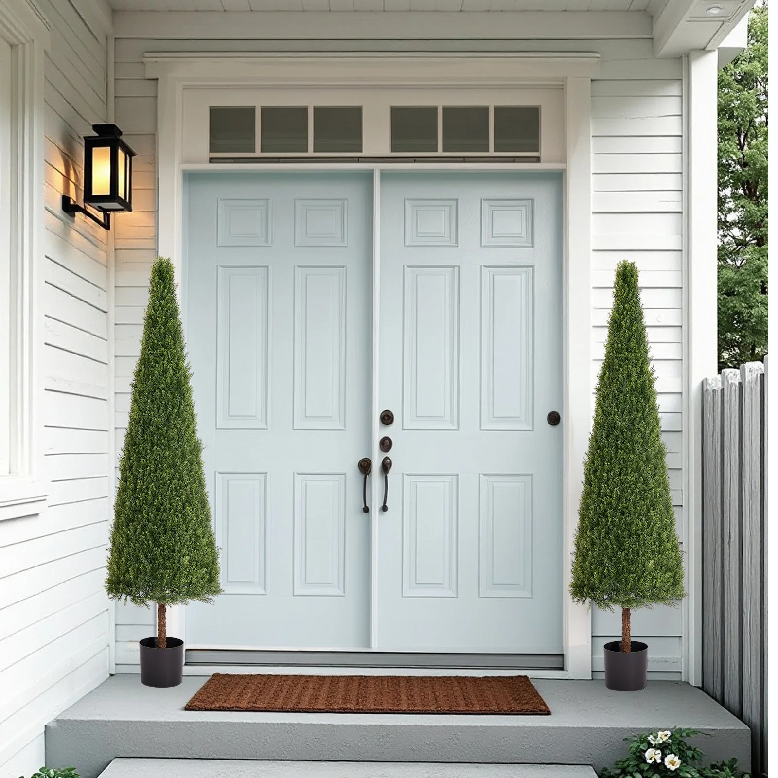 6FT Artificial Conical Topiary Tree UV Resistant Faux Cedar - Image 8