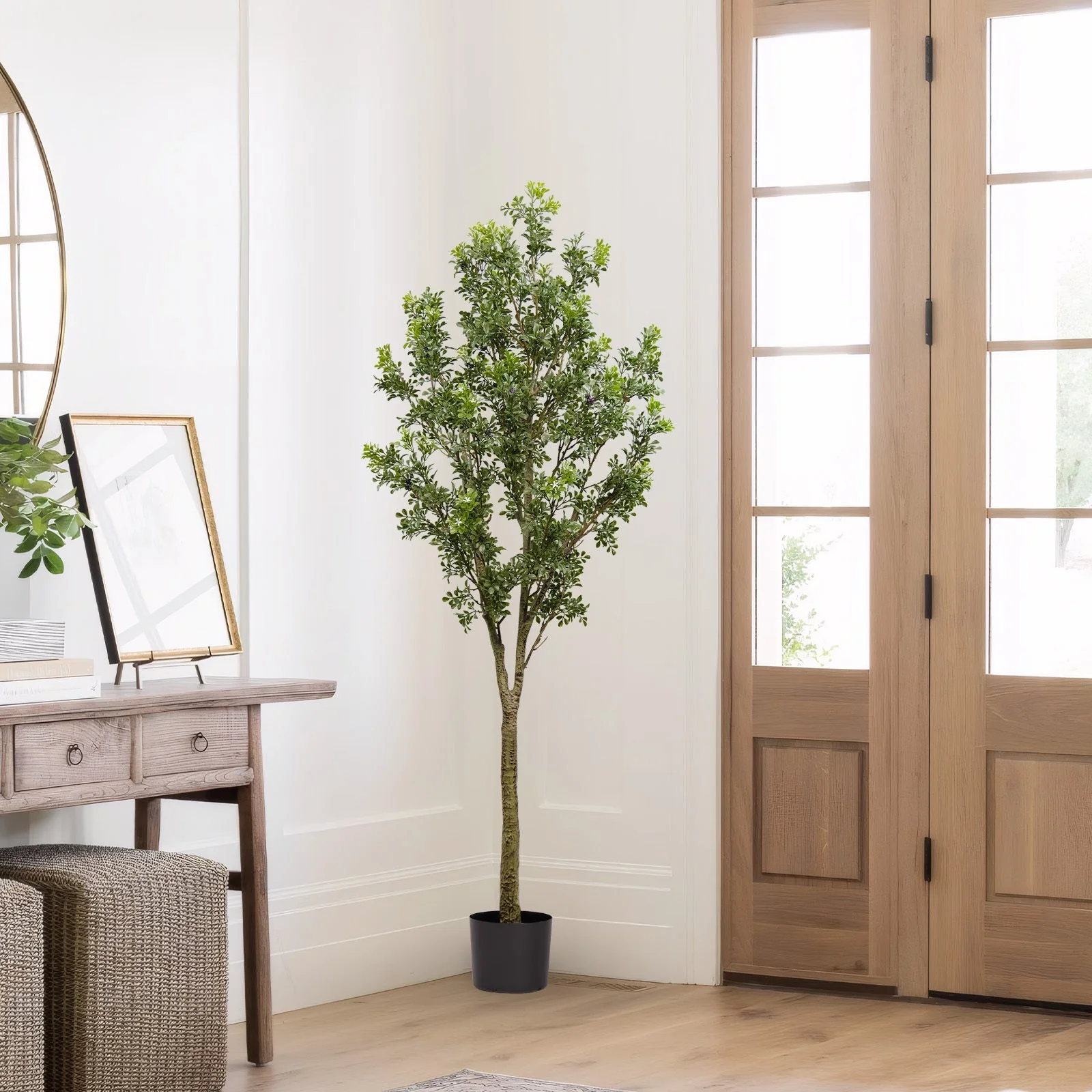 6FT Artificial Tree Tall Lifelike Greenery Plant - Image 10