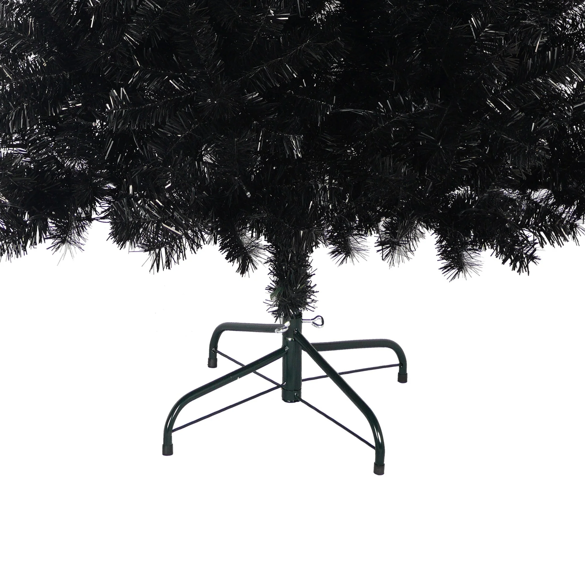 6Ft Curved Hat-Look Black Holiday Tree with Orange & Purple Lights - Image 15