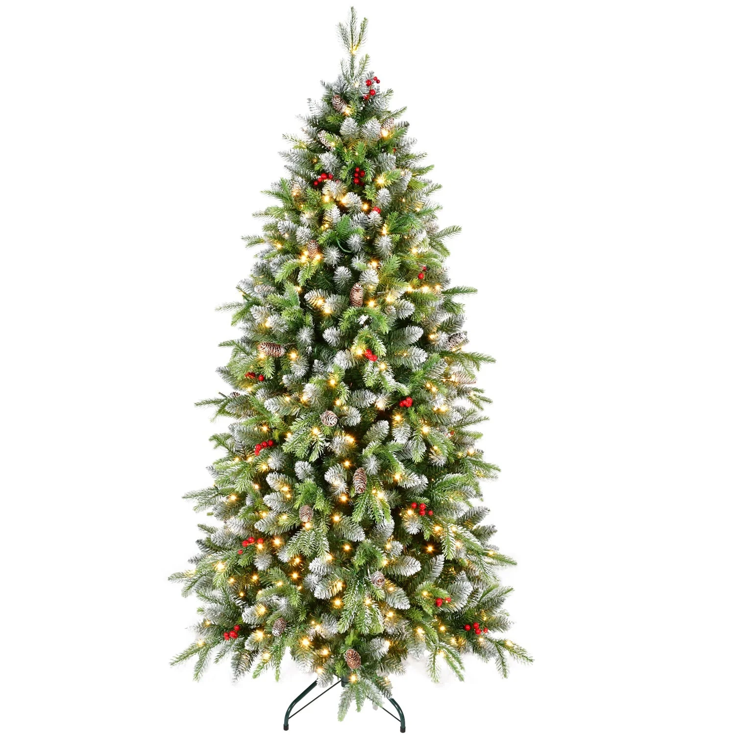 6ft Pre-Lit Artificial Christmas Tree with 380 Warm White LED Lights - Image 13