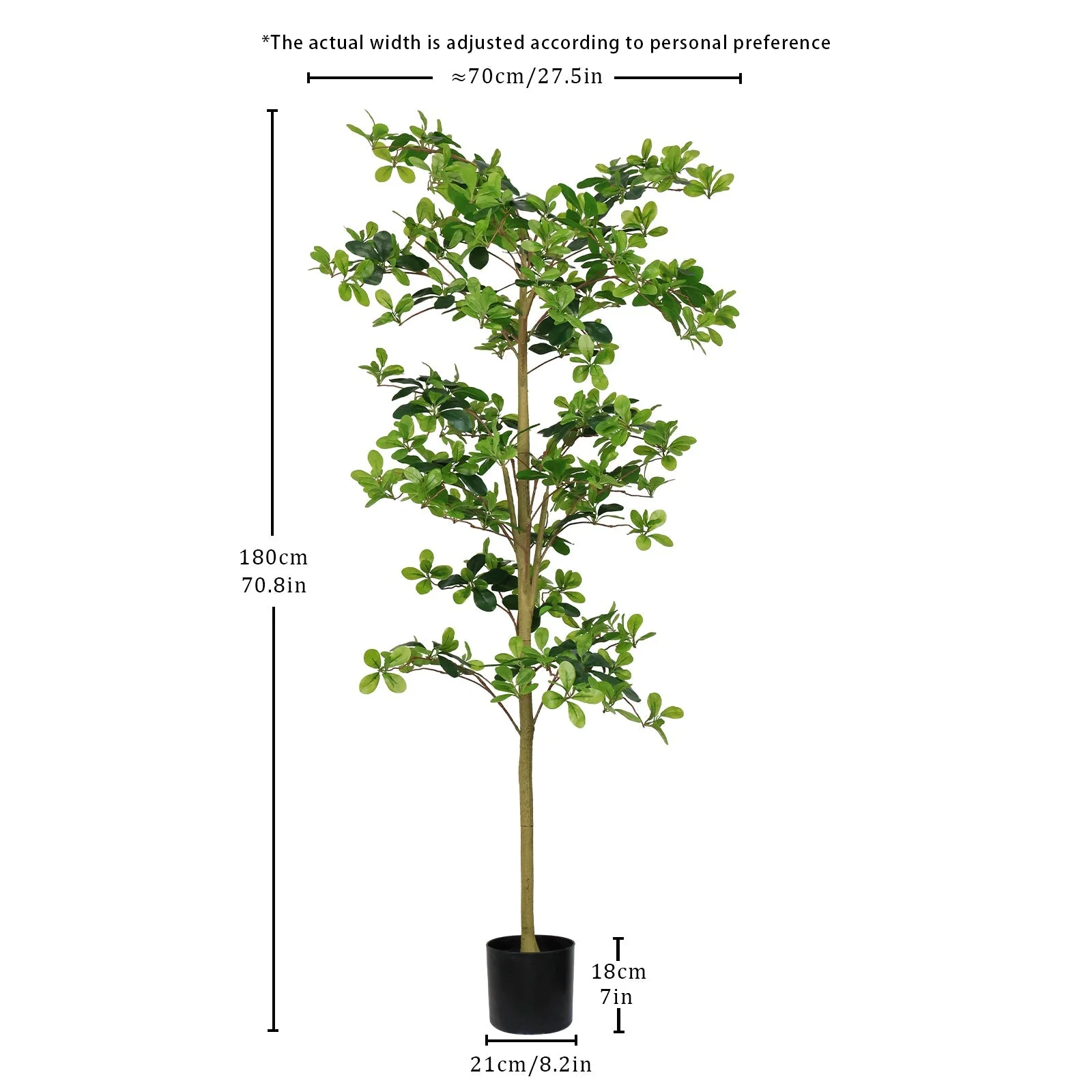 6FT Tall Artificial Polyscias Fruticosa Tree for Indoor Decor - Image 2