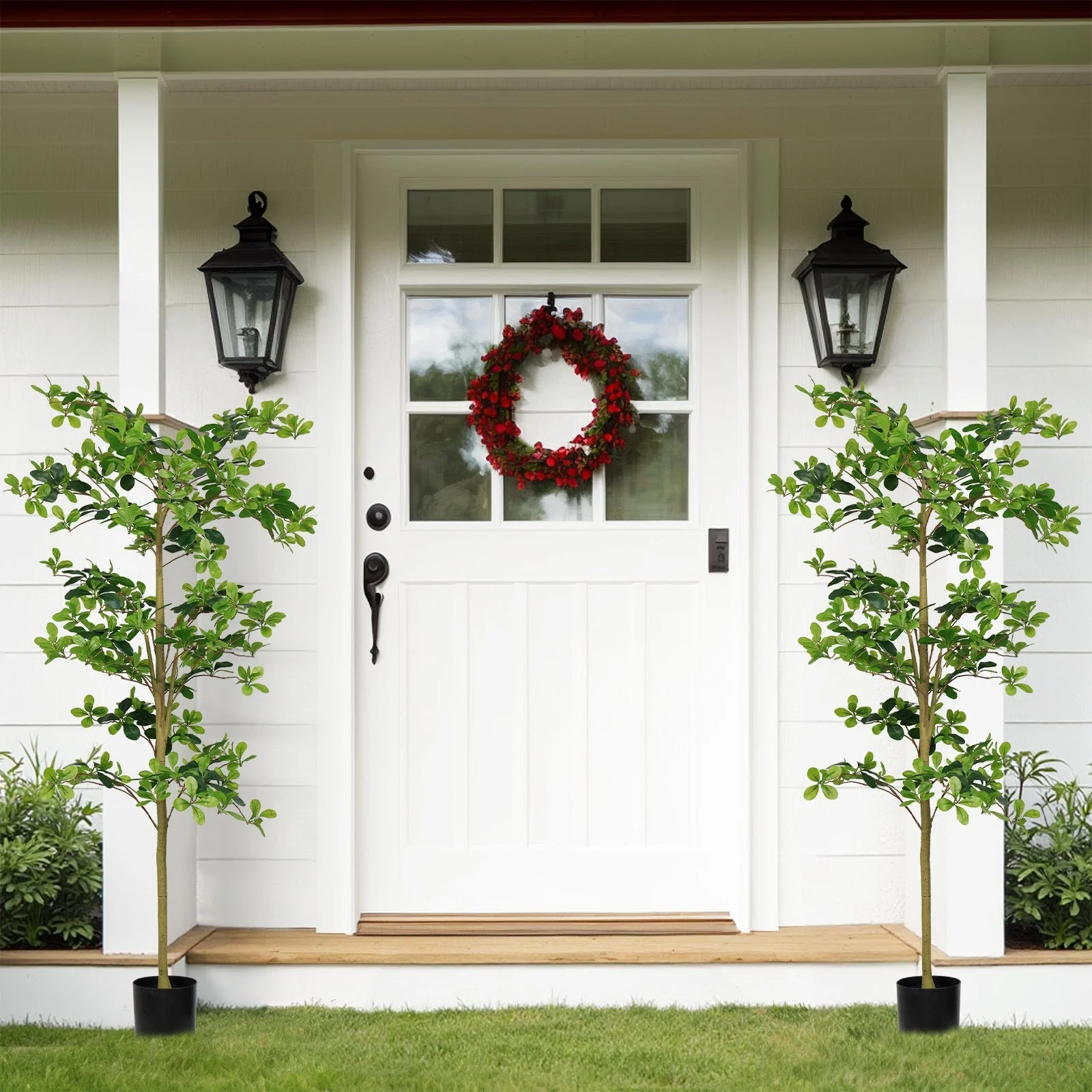 6FT Tall Artificial Polyscias Fruticosa Tree for Indoor Decor - Image 8